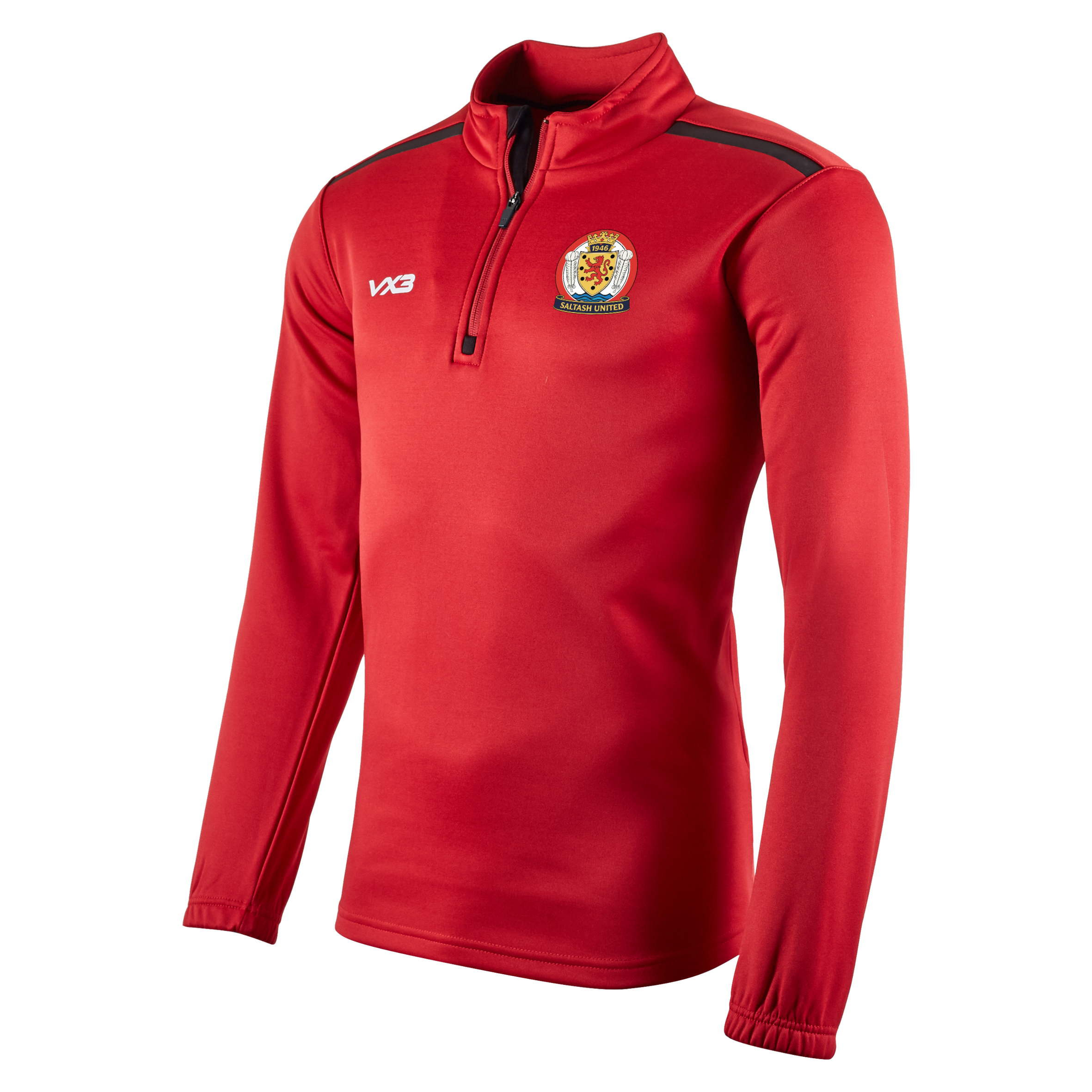 Saltash United SNR Red Fortis Quarter Zip Sweat
