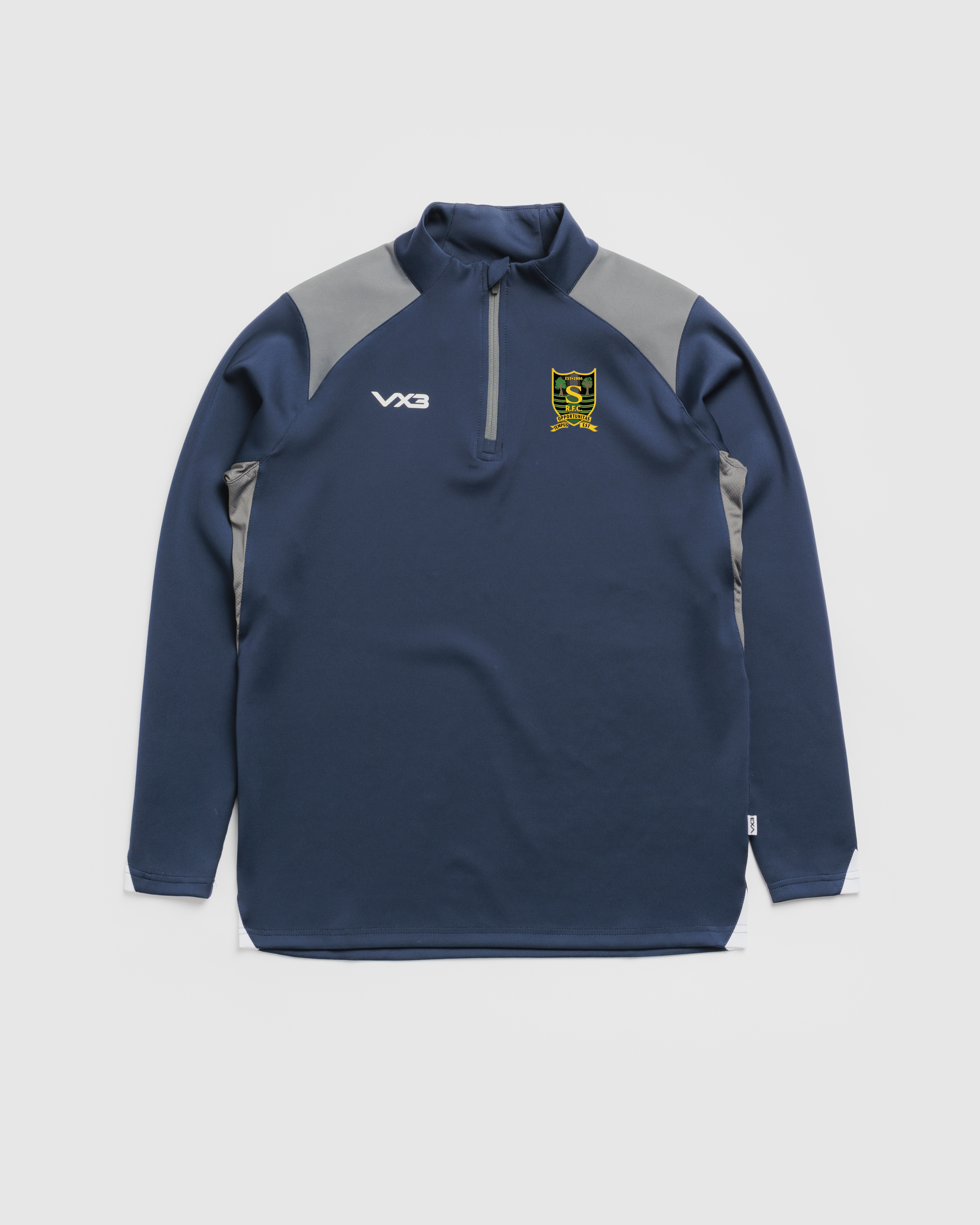 Southmead RFC Vertex Youth Quarter Zip -Navy/Grey/White