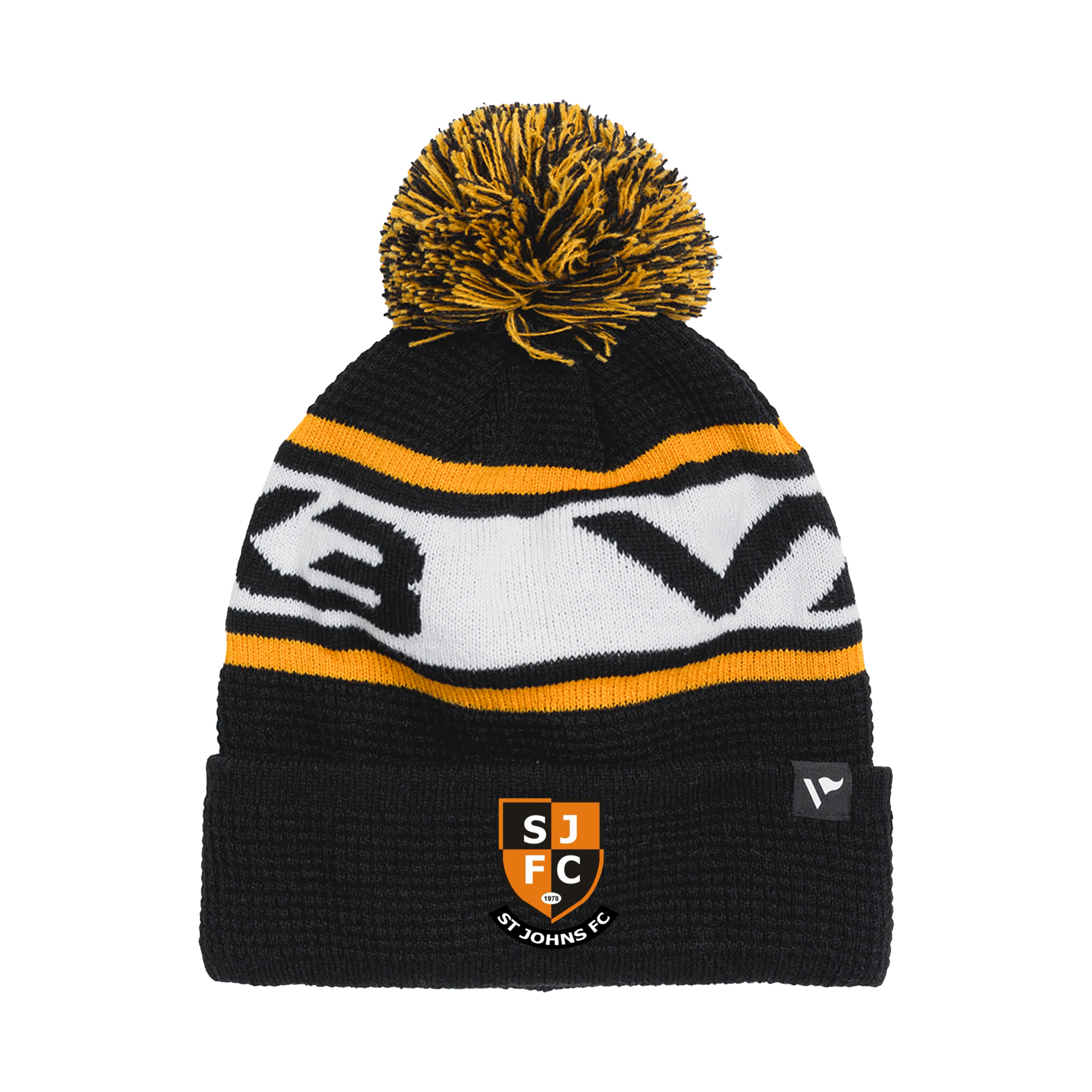 St Johns FC Waffle Knit Bobble Hat -