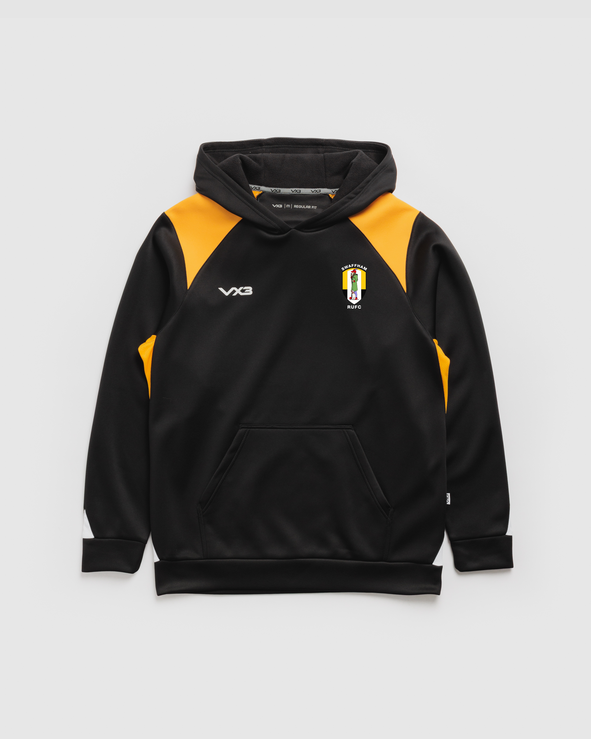 Swaffham RUFC Vertex Youth Hoodie -Black/Amber/White