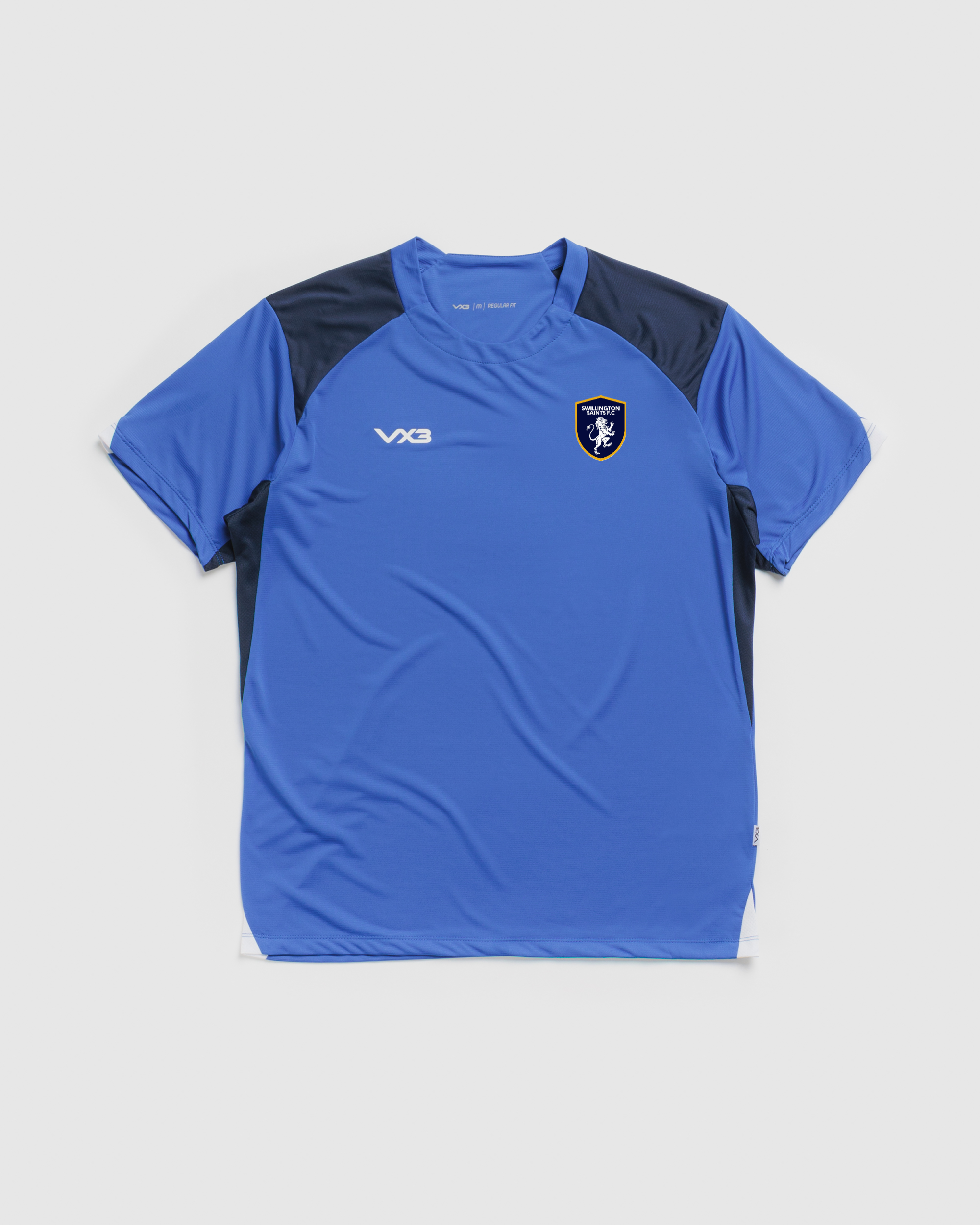 Swillington Saints FC Vertex Tee -Royal/Navy/White
