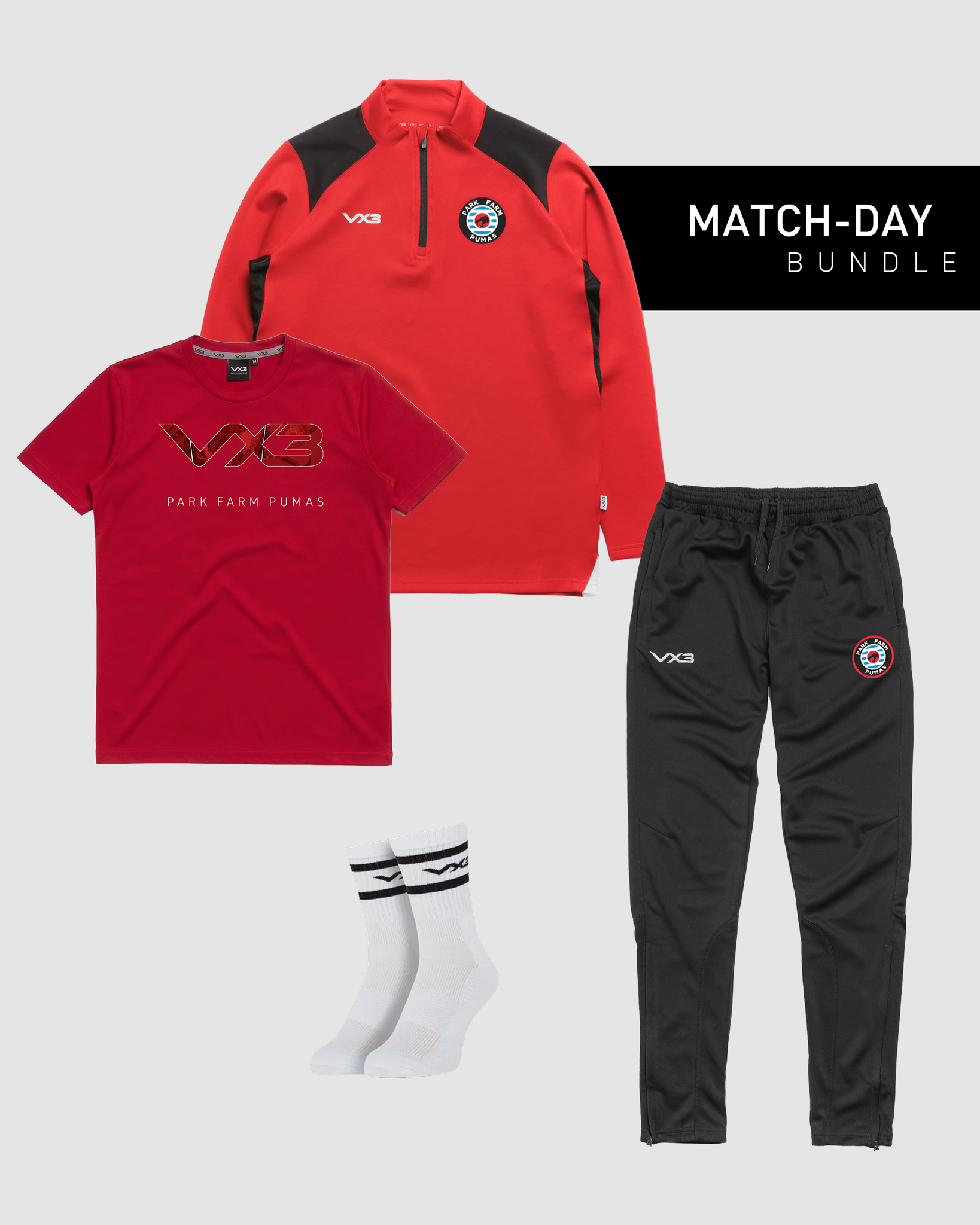 Park Farm Pumas FC Adult Match-Day Bundle