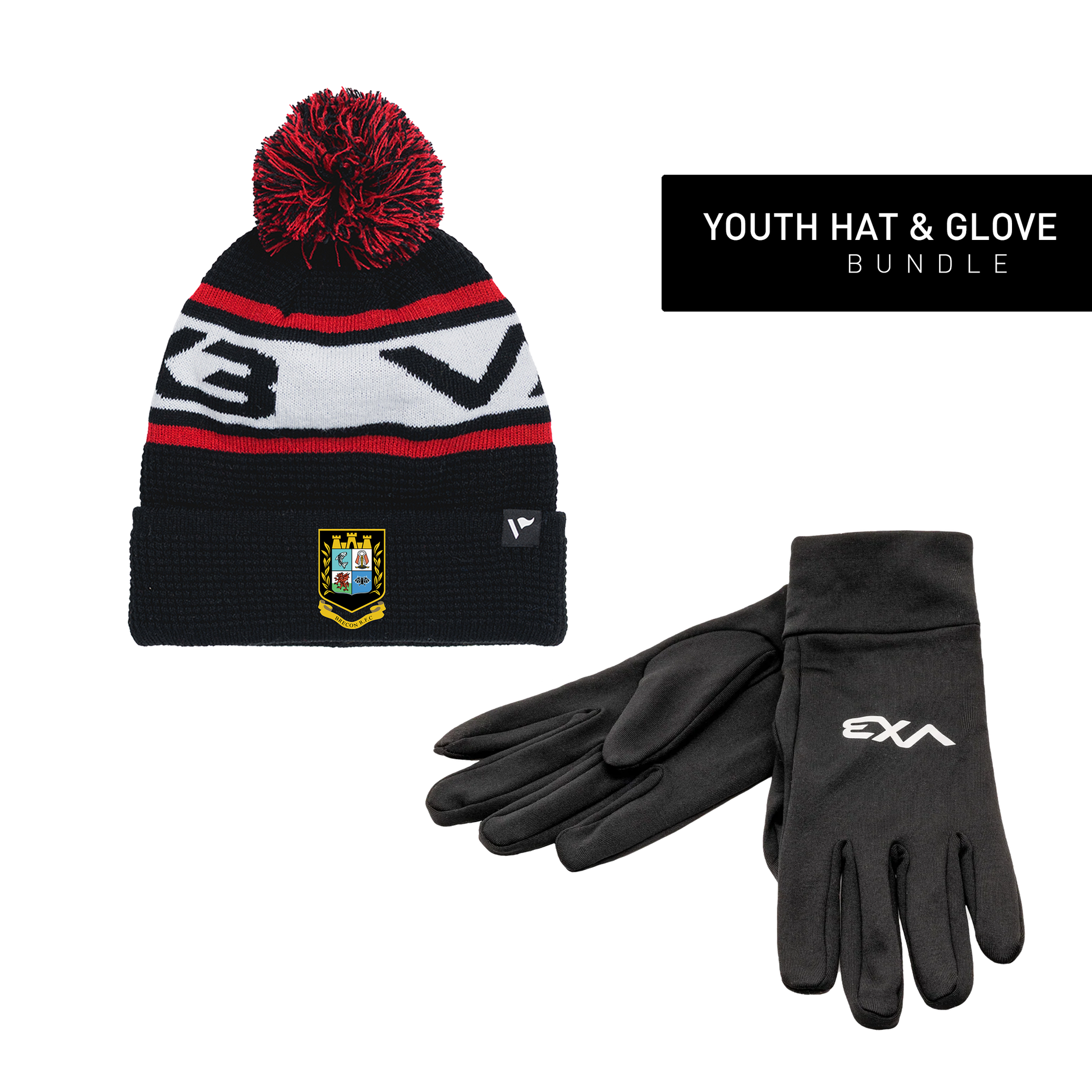 Brecon RFC Youth Hat & Glove Bundle