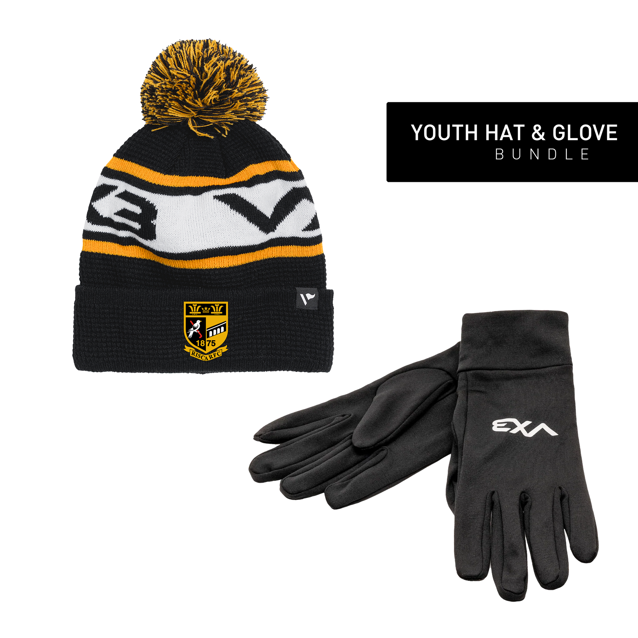 Risca RFC Youth Hat & Glove Bundle