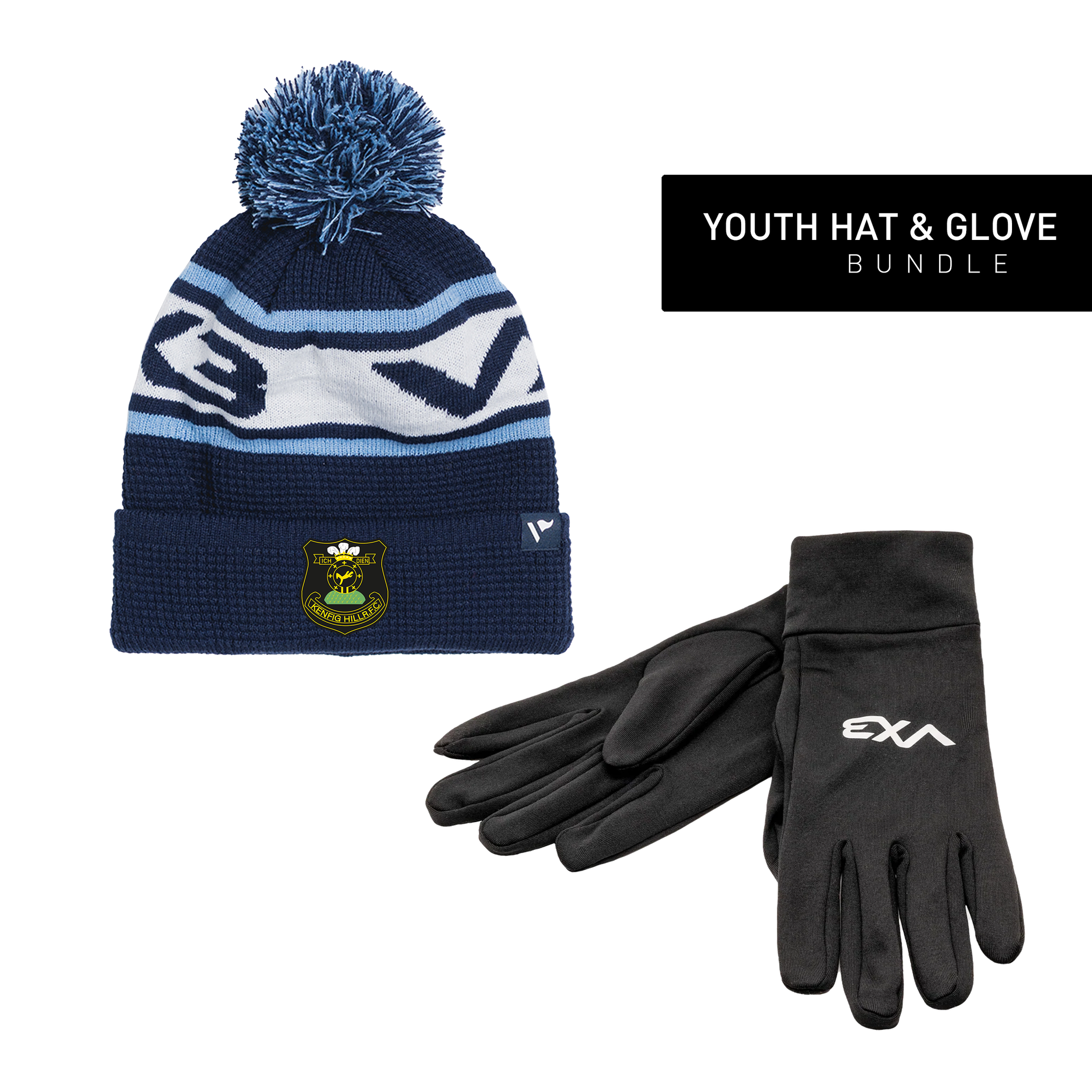 Kenfig Hill RFC Youth Hat & Glove Bundle
