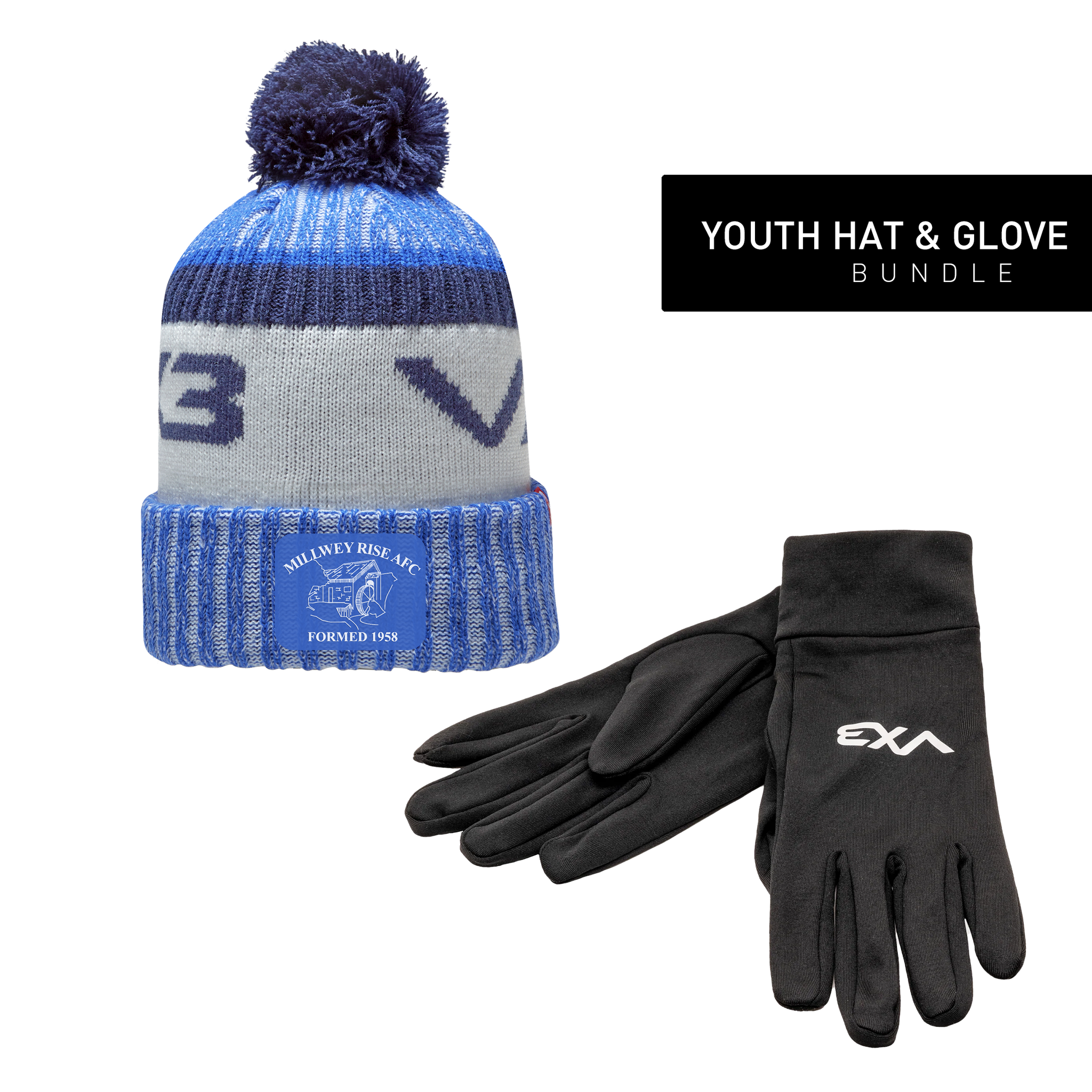Millwey Rise AFC Youth Hat & Glove Bundle