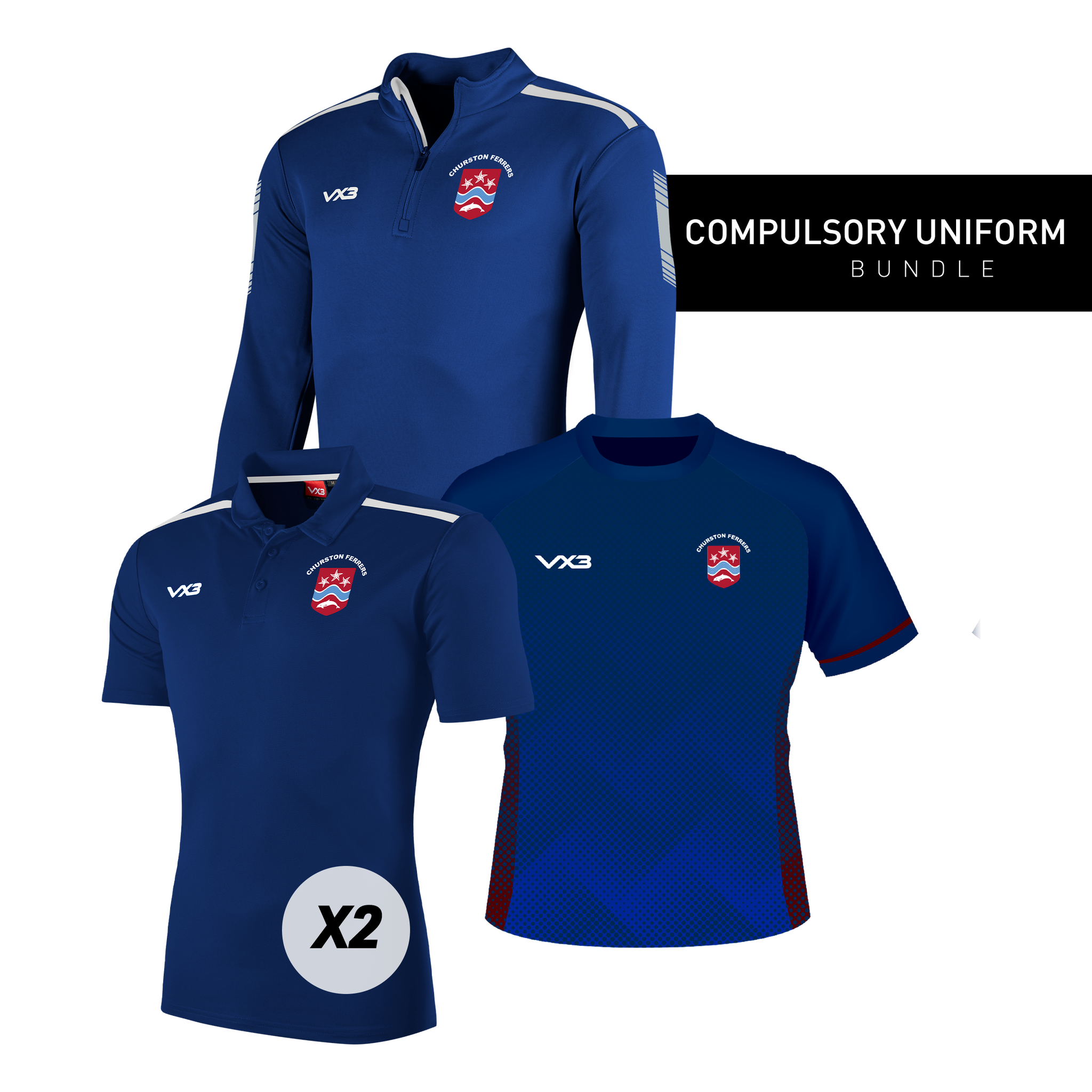 Churston Ferrers Grammar School - Compulsory Uniform Bundle Year 7 (Youth Sizes)