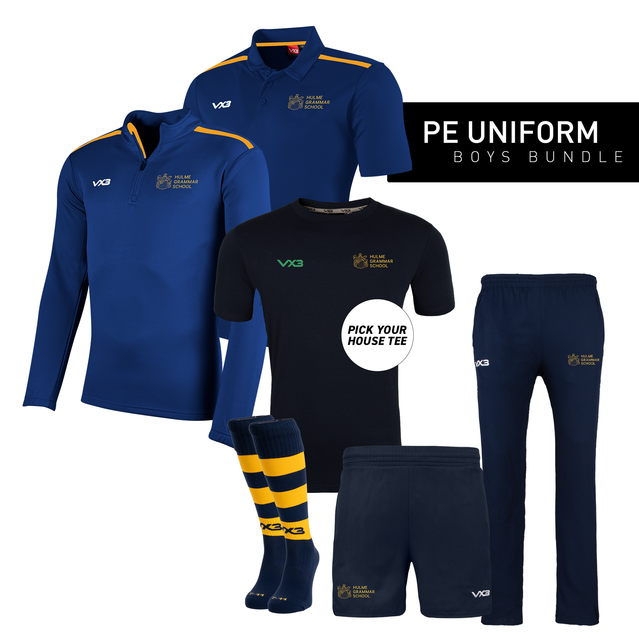 Hulme Grammar School - Boys PE Uniform Bundle