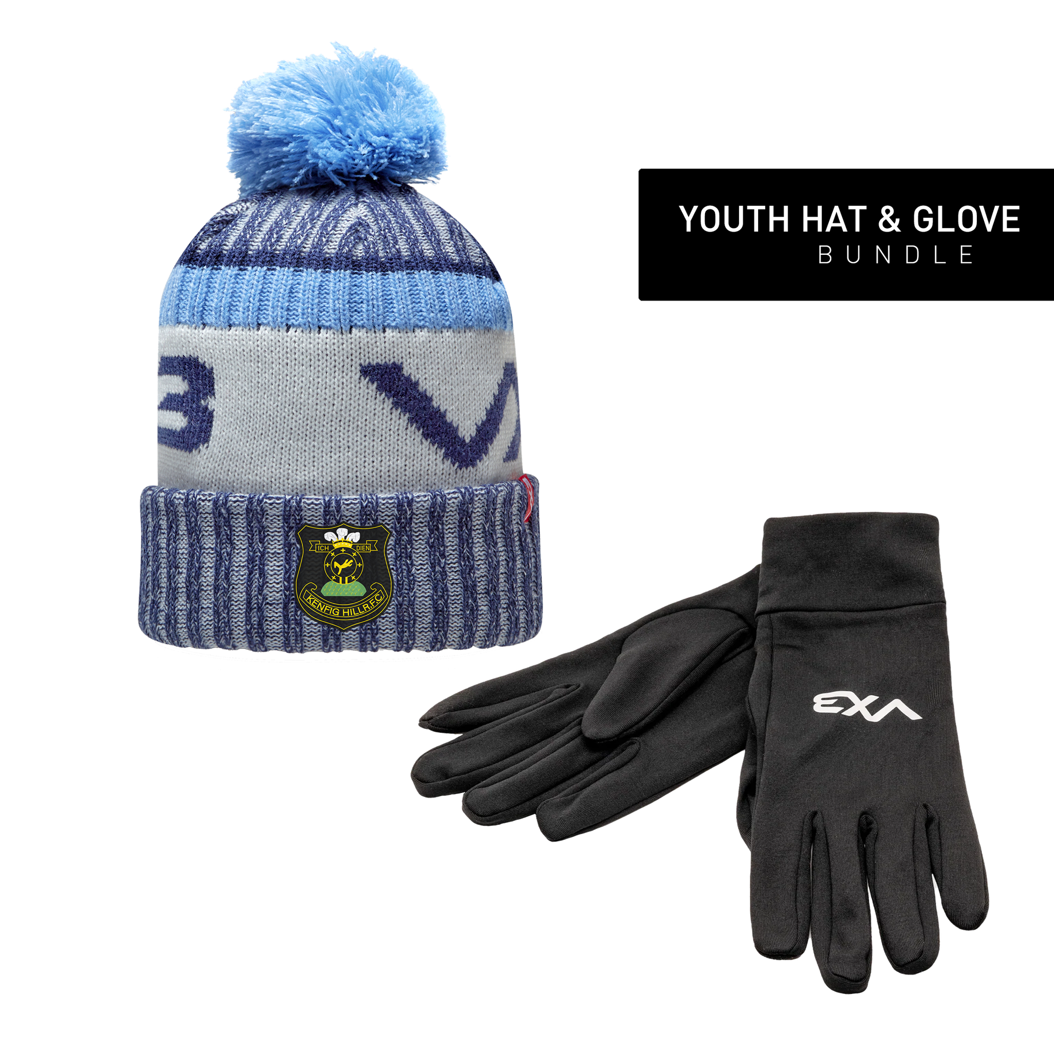 Kenfig Hill RFC Youth Hat & Glove Bundle