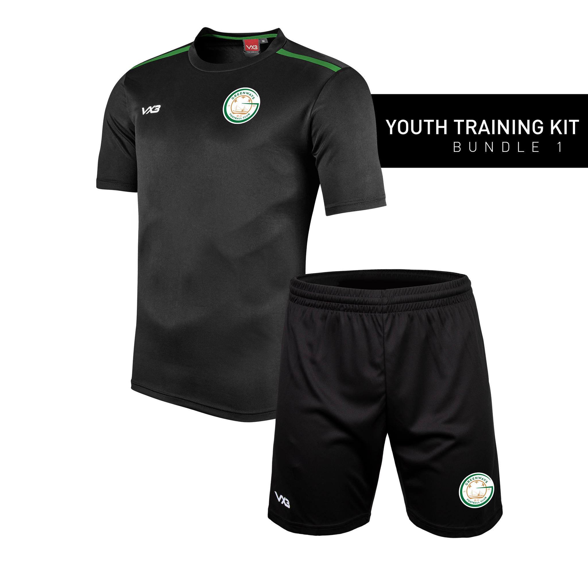 Greenways FC Players Youth Training Kit Bundle 1