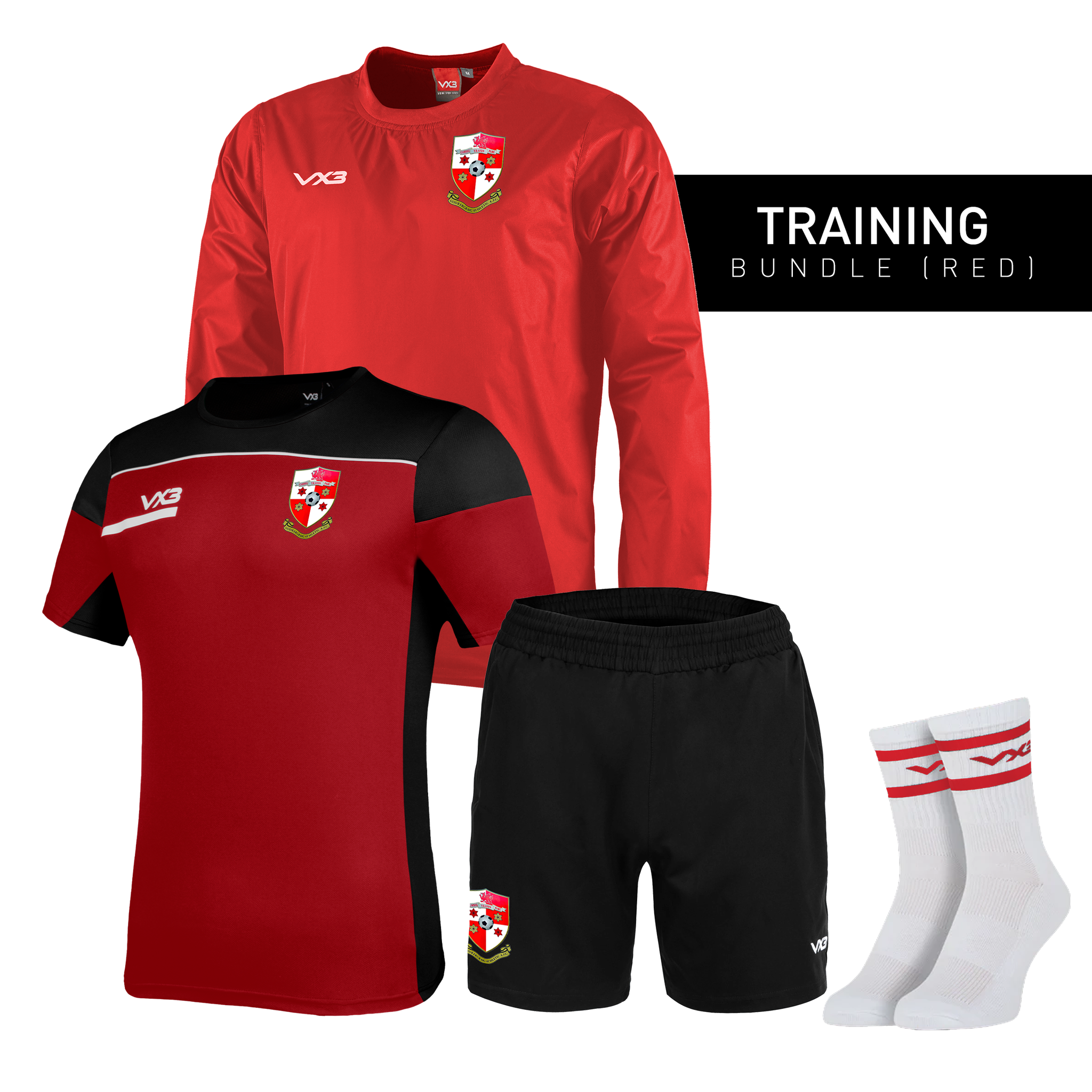 Godrergraig Athletic AFC - Training Bundle (Red)