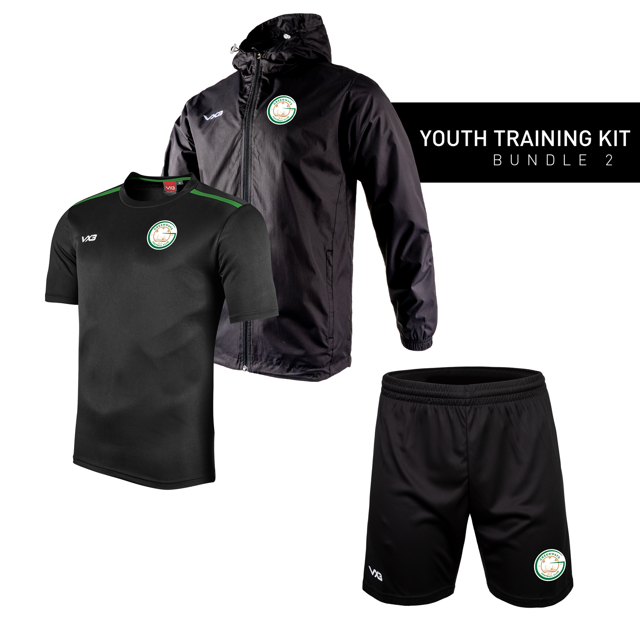 Greenways FC Players Youth Training Kit Bundle 2