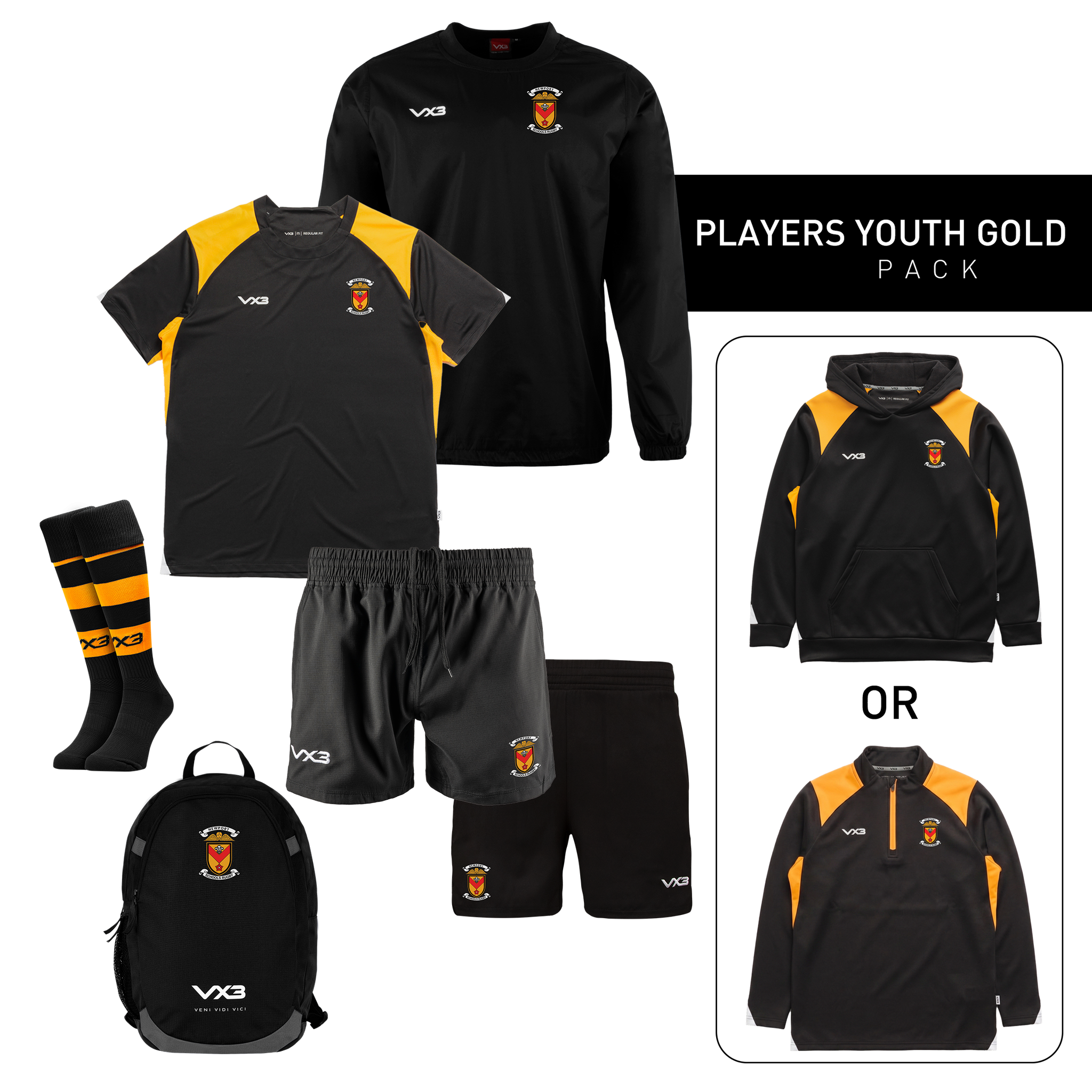 Newport Schools Players Youth Gold Pack