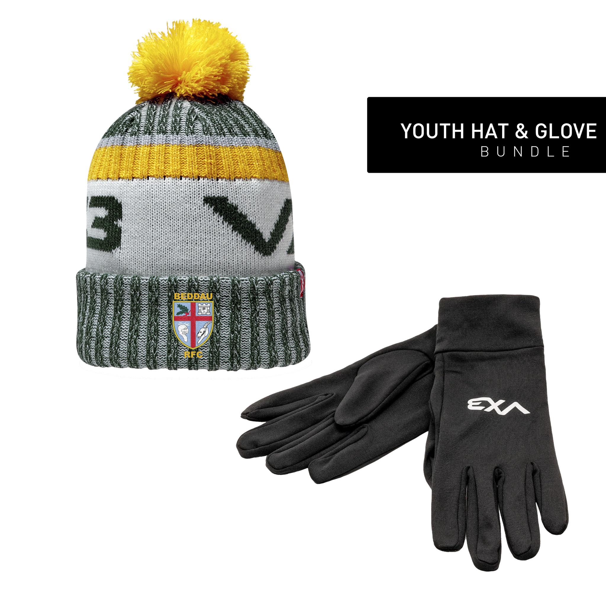 Beddau RFC Youth Hat & Glove Bundle – VX3