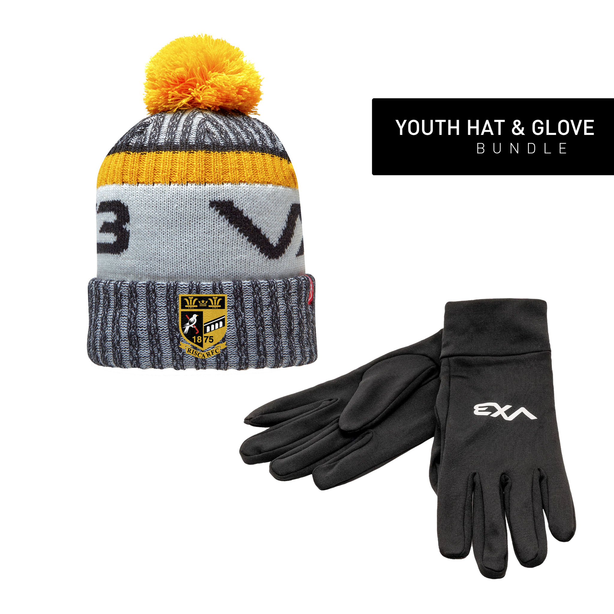 Risca RFC Youth Hat & Glove Bundle