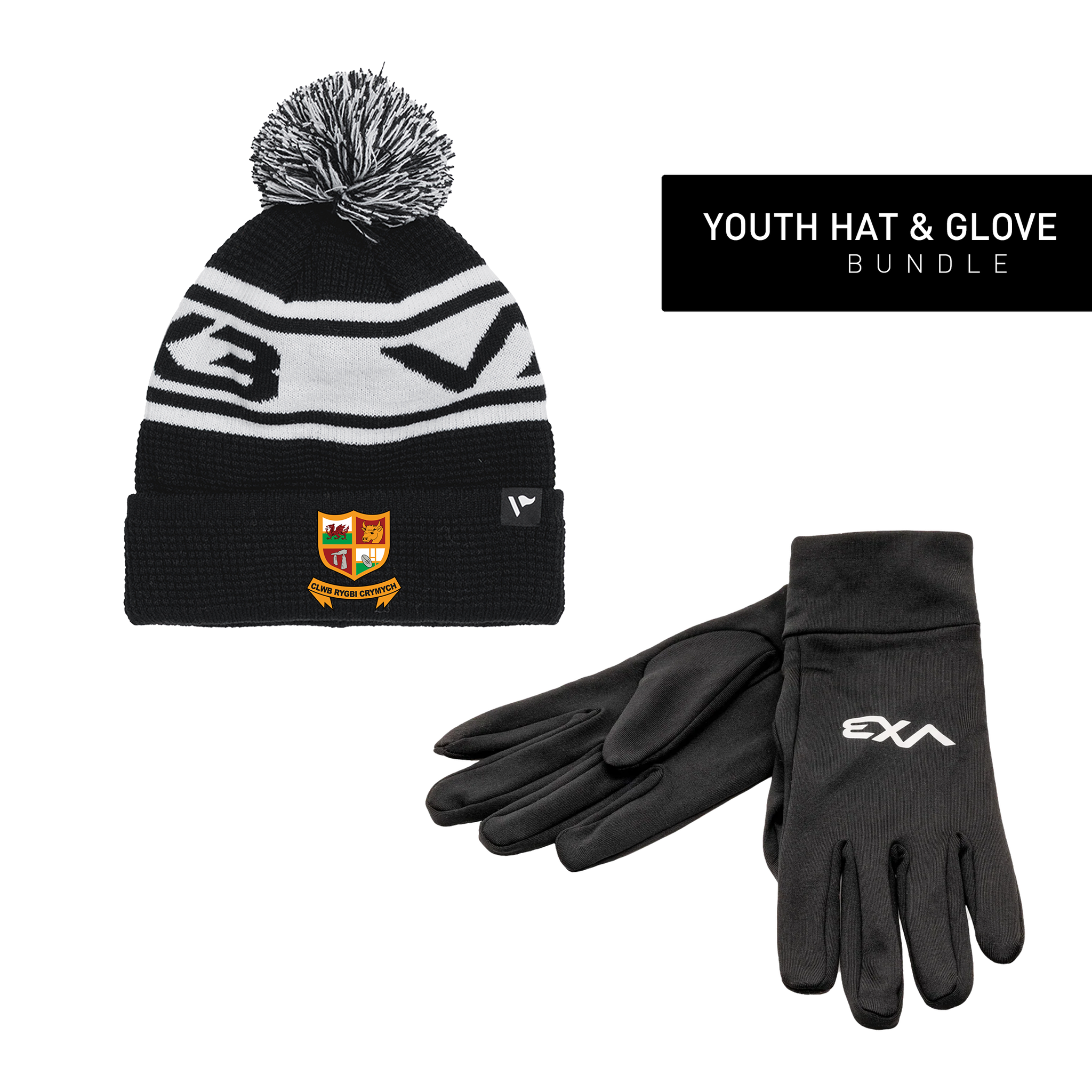 Clwb Rygbi Crymych Youth Hat & Glove Bundle