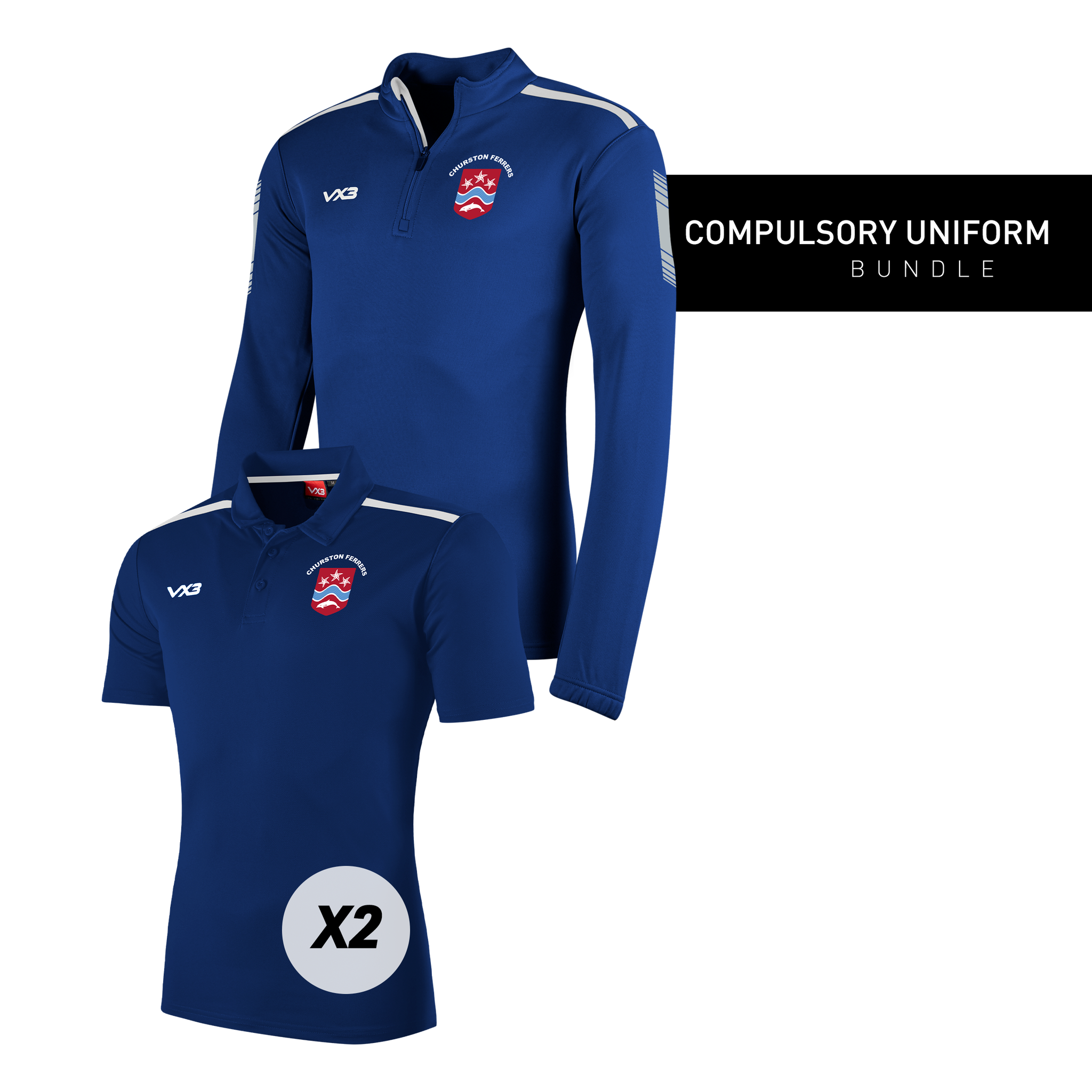 Churston Ferrers Grammar School - Compulsory Uniform Bundle Year 8-10 (Youth Sizes)