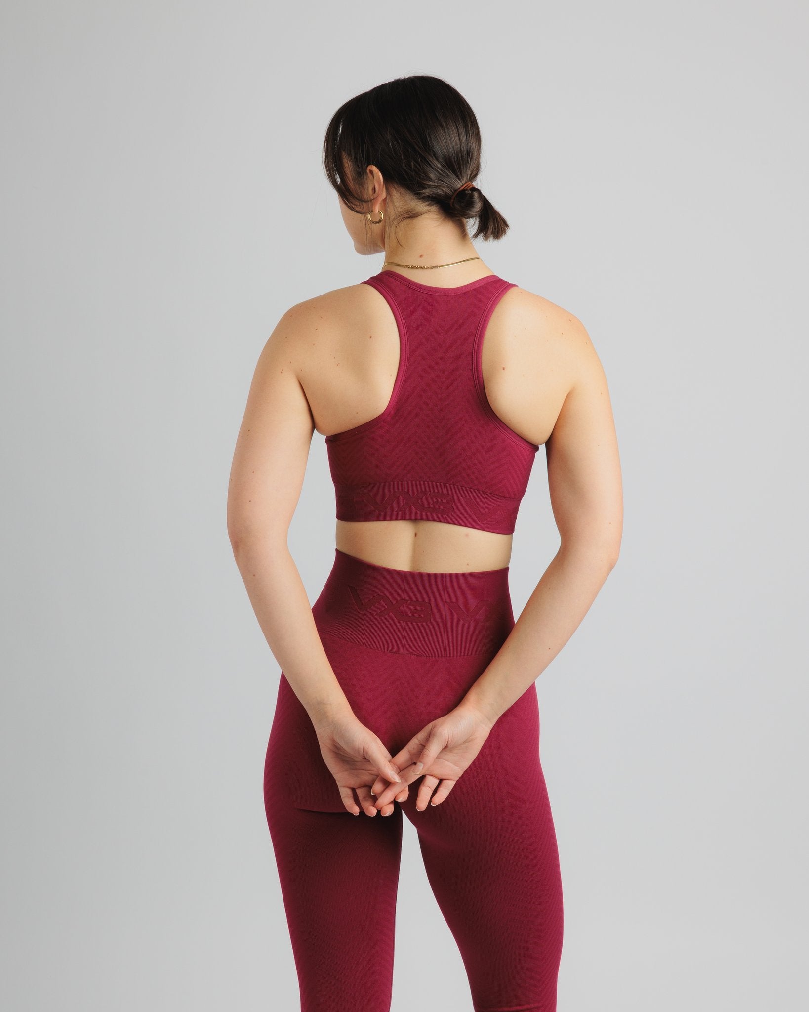 Spira Seamless Bra and Legging Set Wine