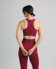 Spira Seamless Bra and Legging Set Wine