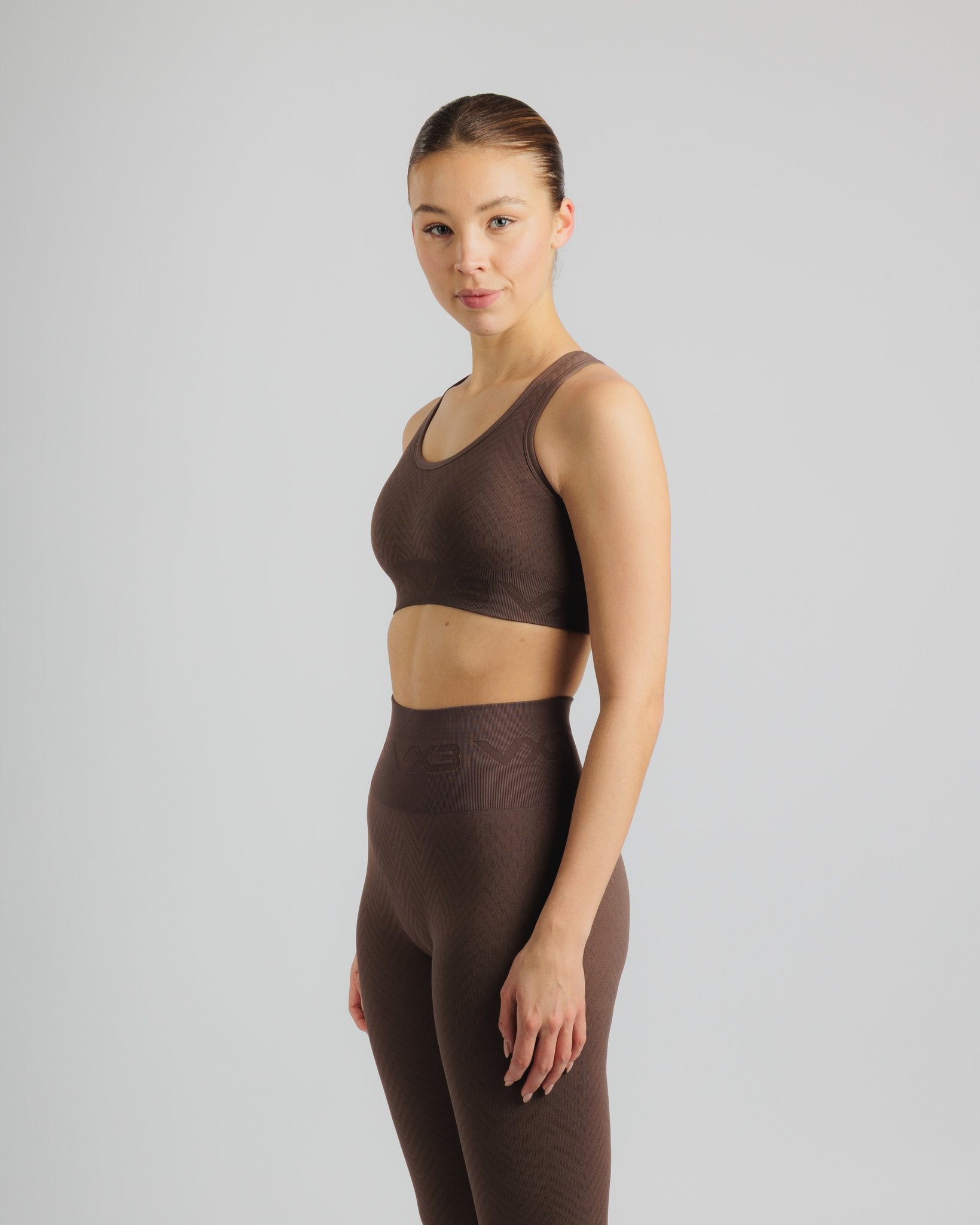 Spira Seamless Bra and Legging Set Chocolate