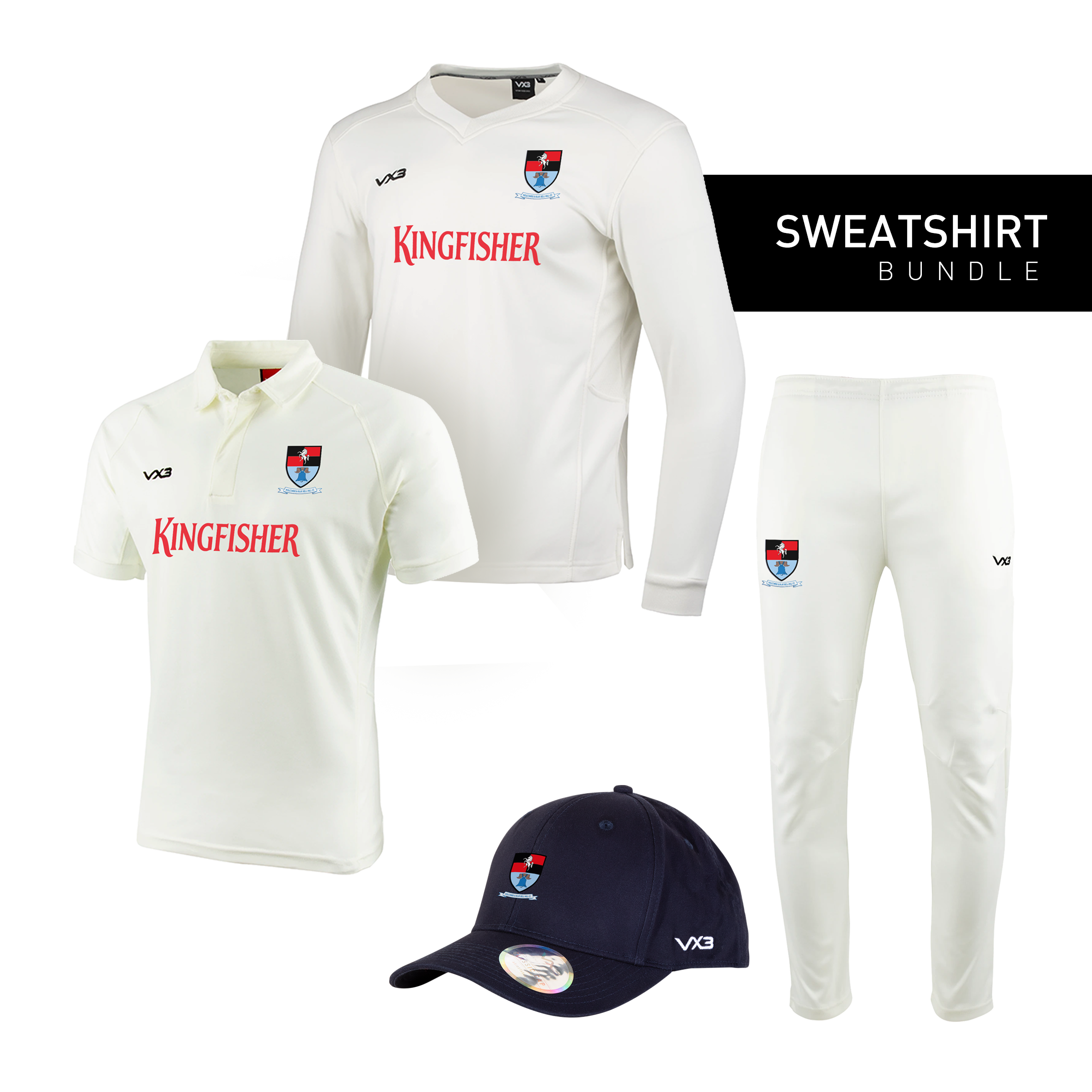 Holcombe and Blue Bell Hill Cricket Club Sweatshirt Bundle