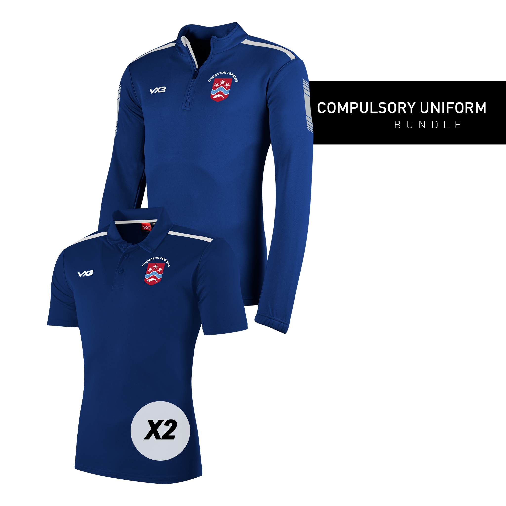 Churston Ferrers Grammar School - Compulsory Uniform Bundle Year 8-10 (Adult Sizes)