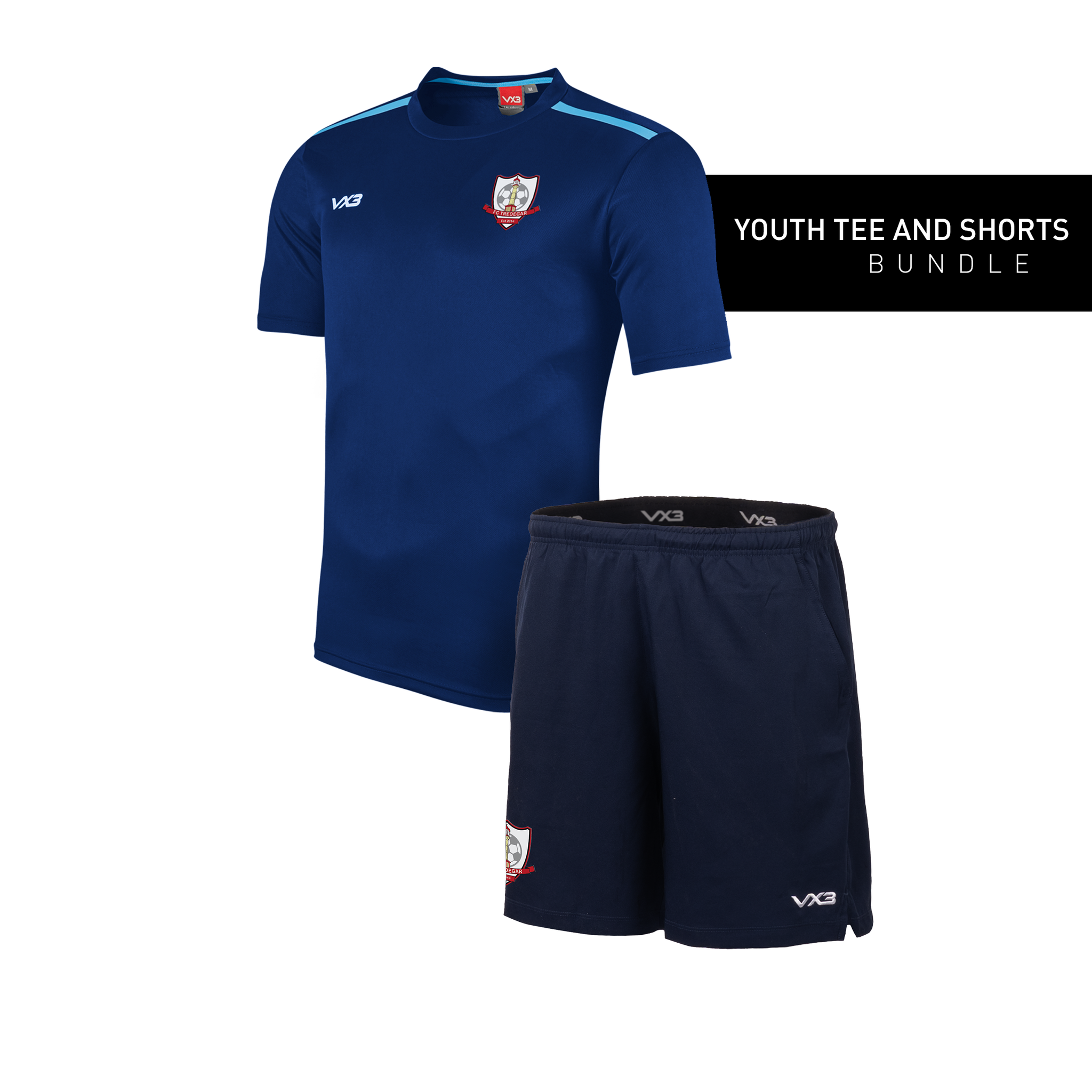 FC Tredegar Shorts and Tee Youth Bundle