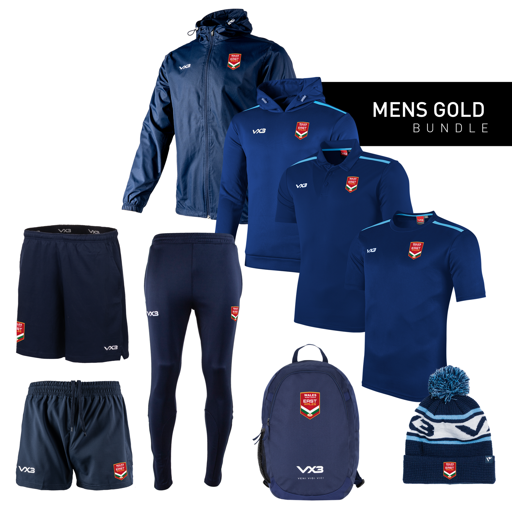 East Wales Rugby League Mens Gold Bundle
