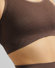 Spira Seamless Bra and Cycle Short Set Chocolate
