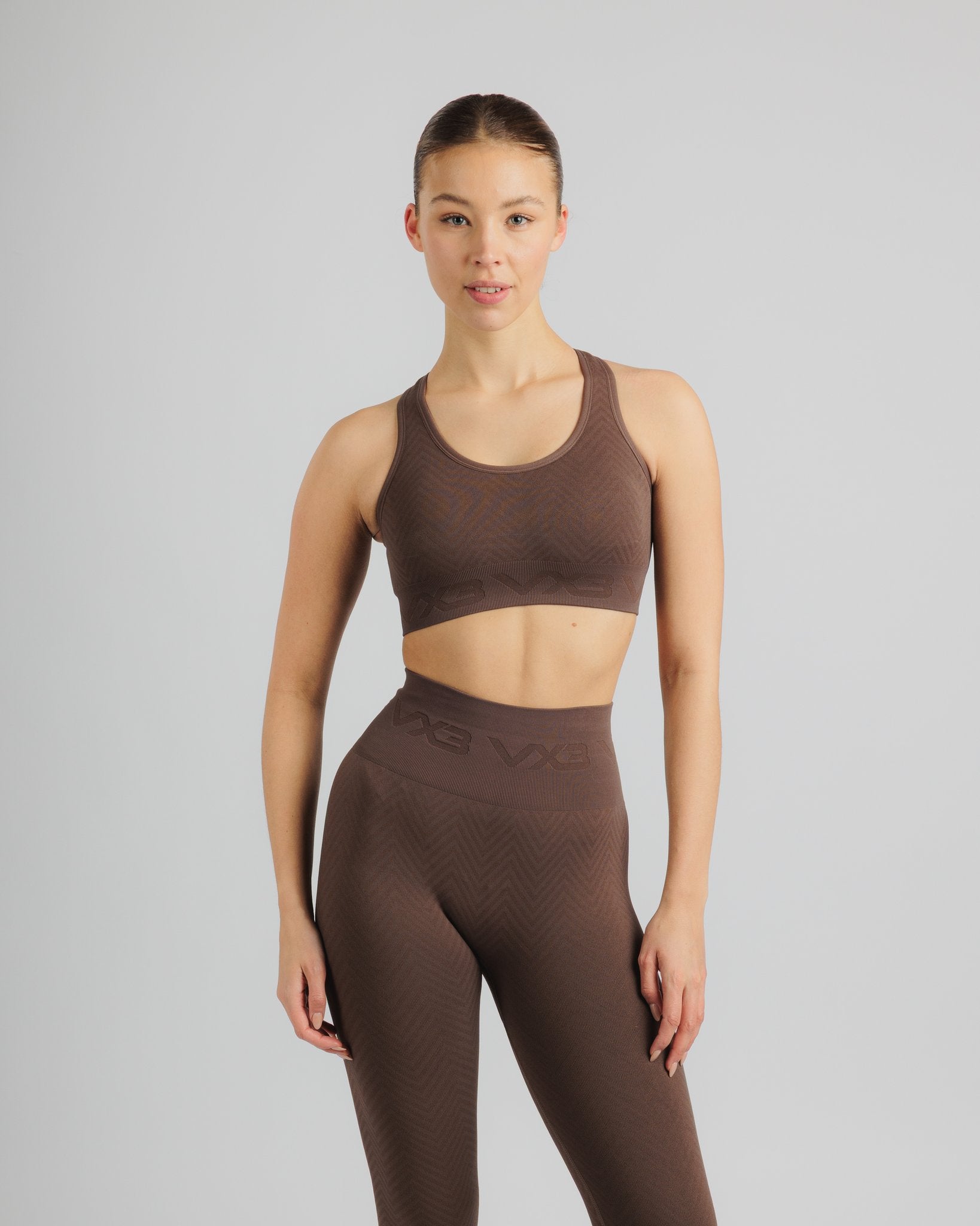 Spira Seamless Bra and Legging Set Chocolate