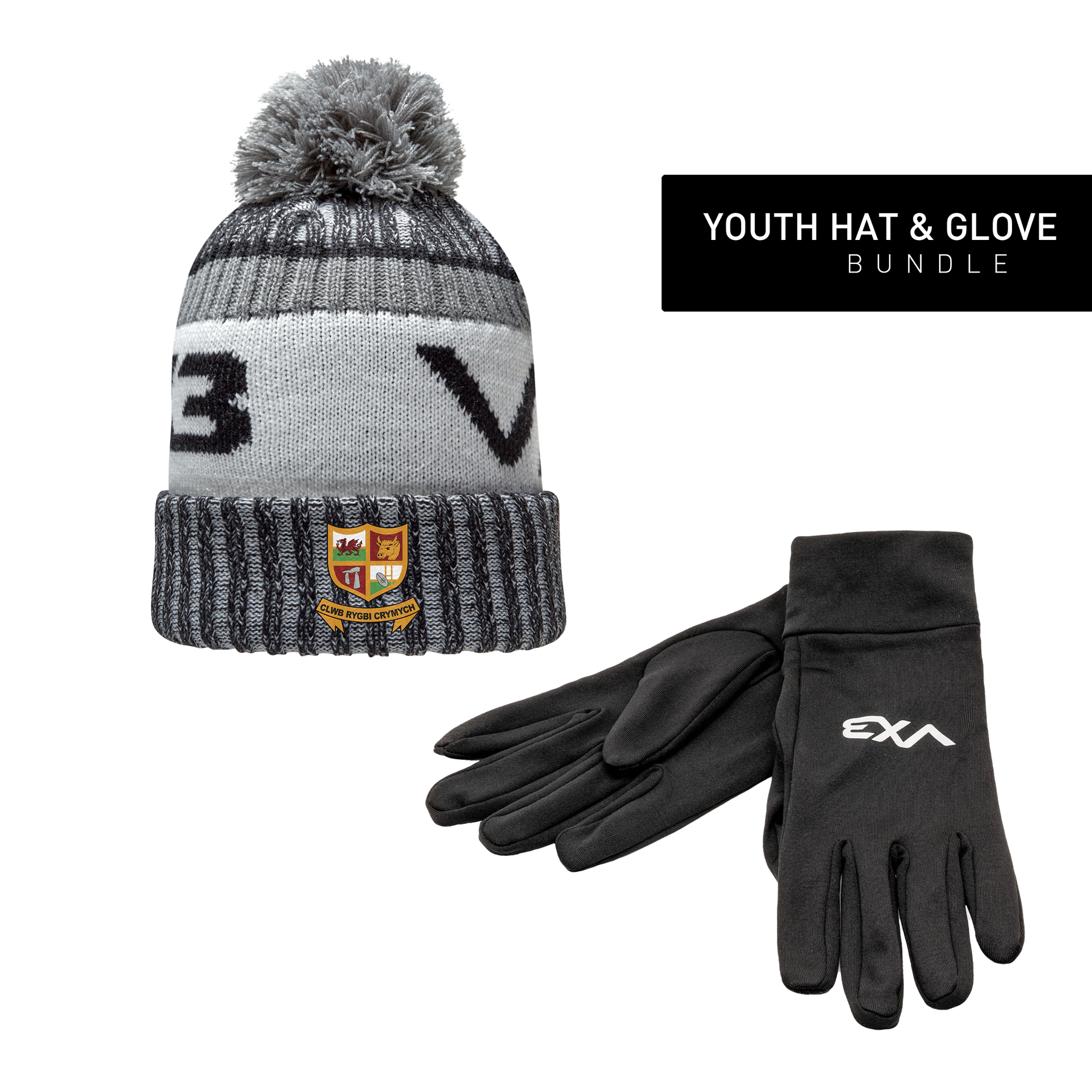 Clwb Rygbi Crymych Youth Hat & Glove Bundle