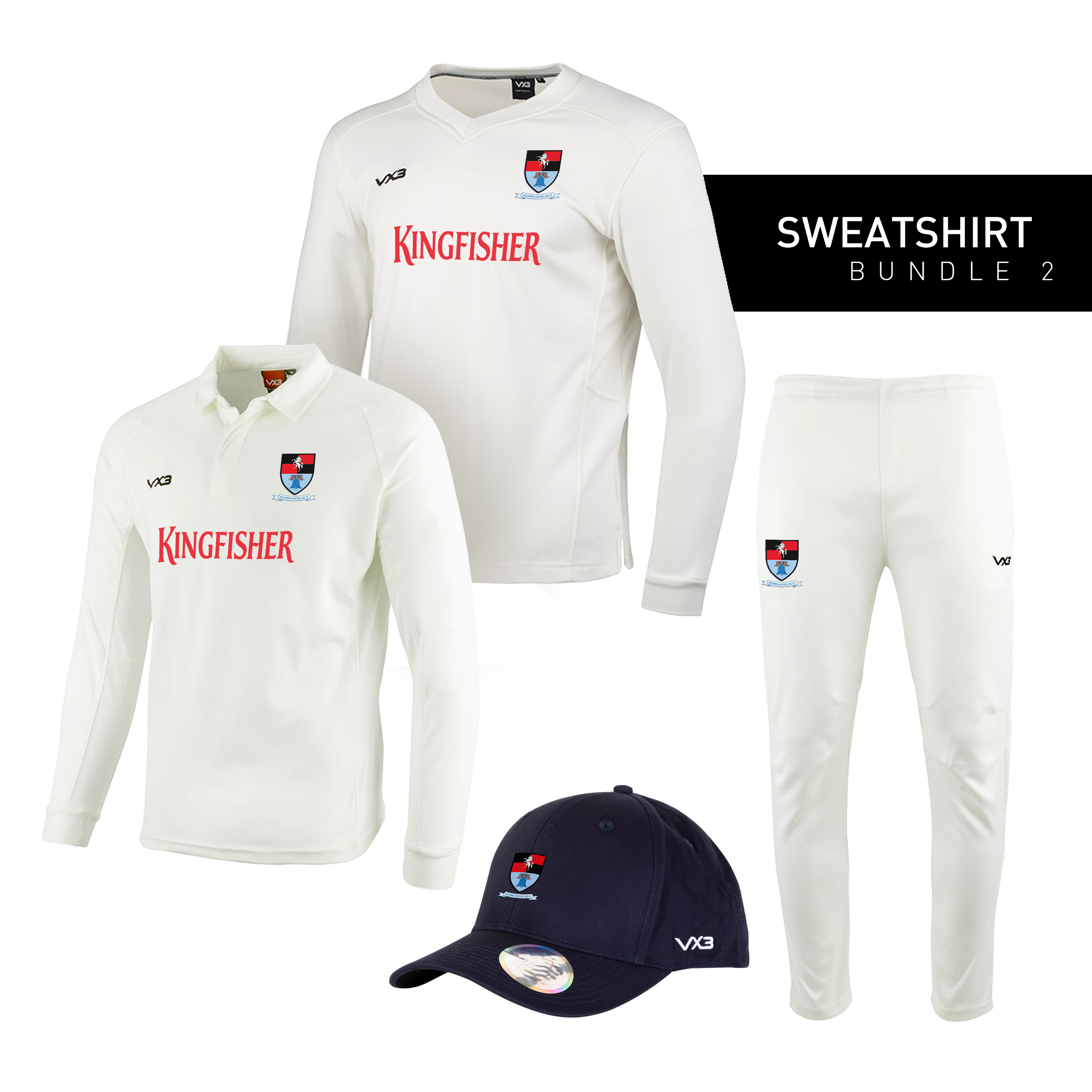 Holcombe and Blue Bell Hill Cricket Club Sweatshirt Bundle 2