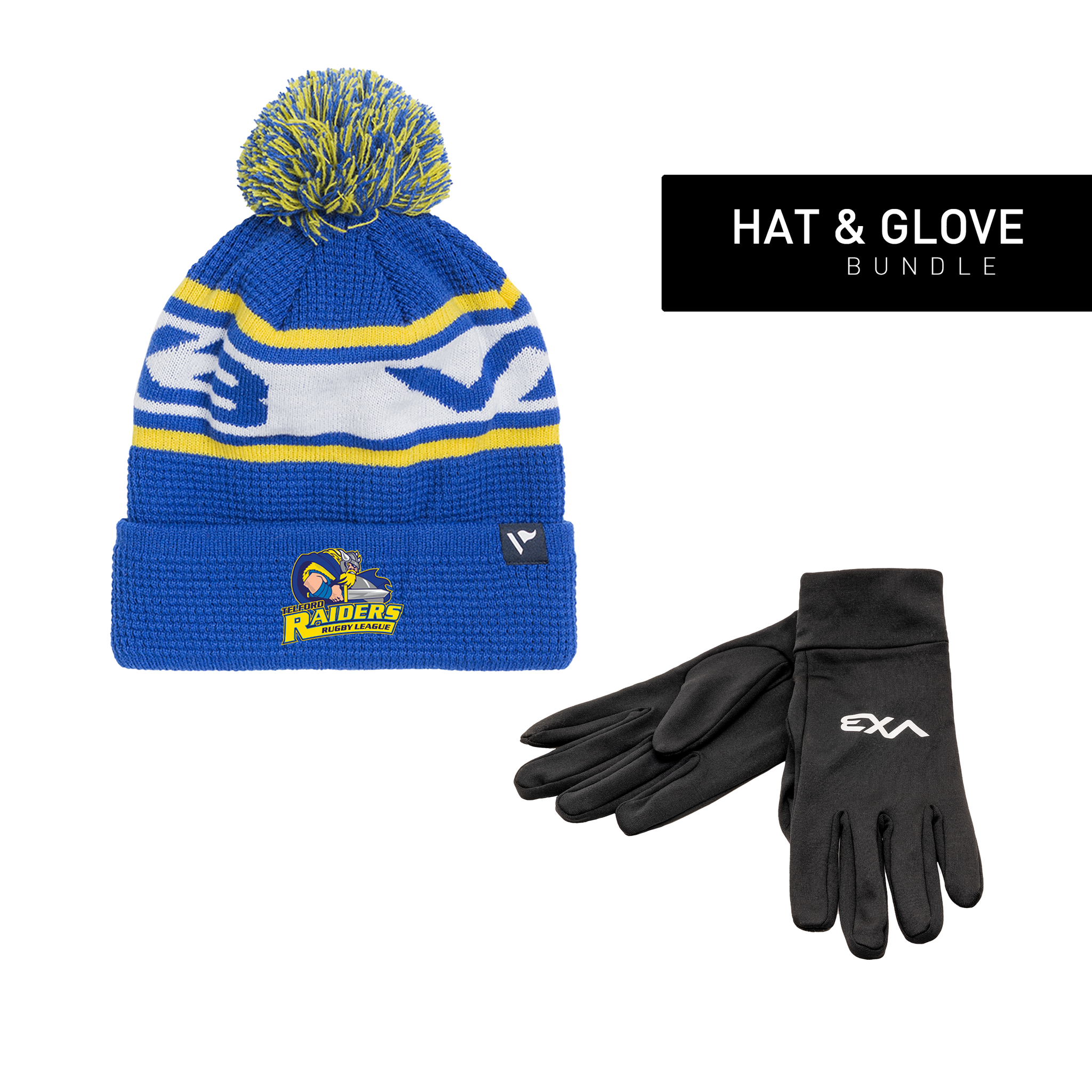 Telford Raiders Rugby League - Hat & Glove Bundle