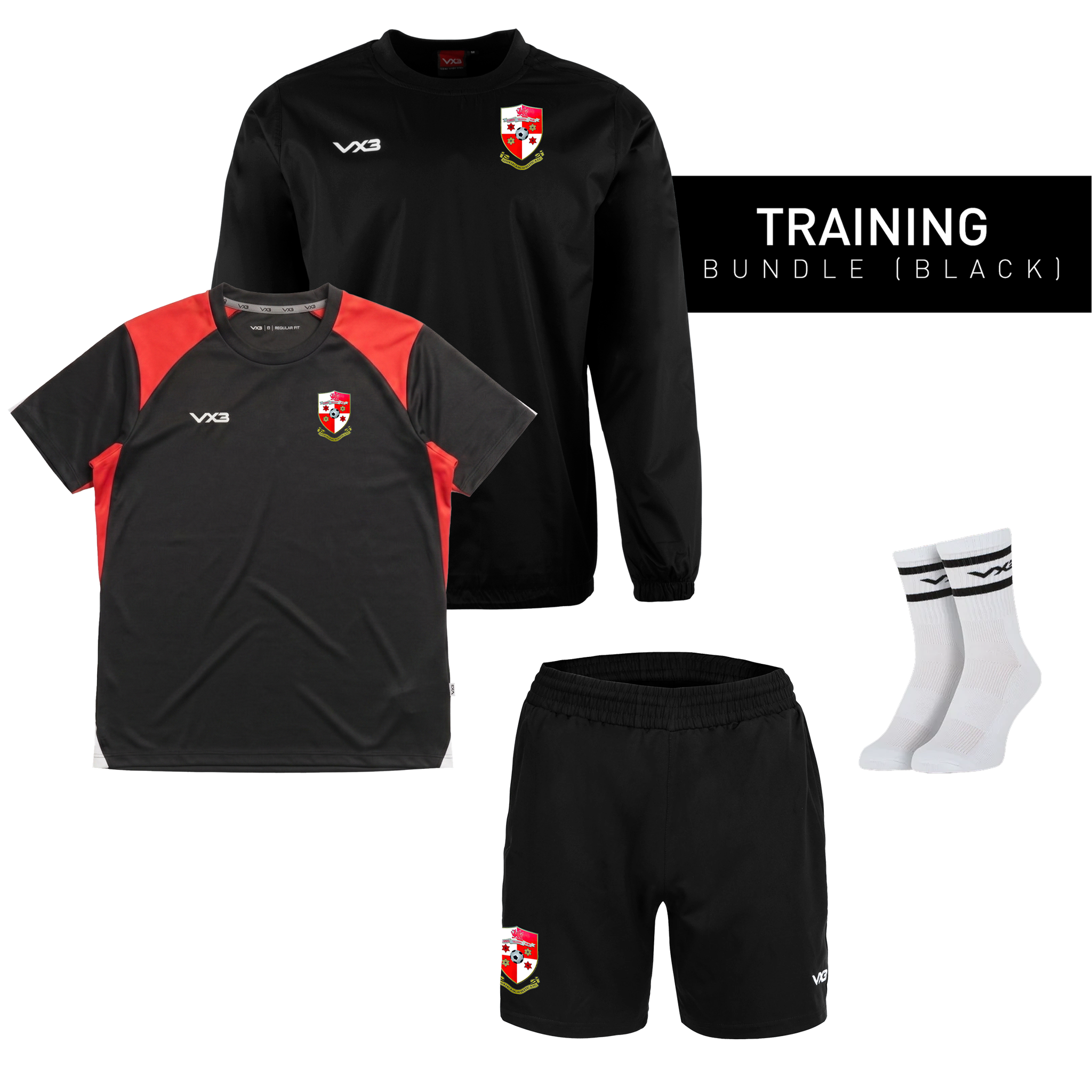 Godrergraig Athletic AFC Black Training Bundle