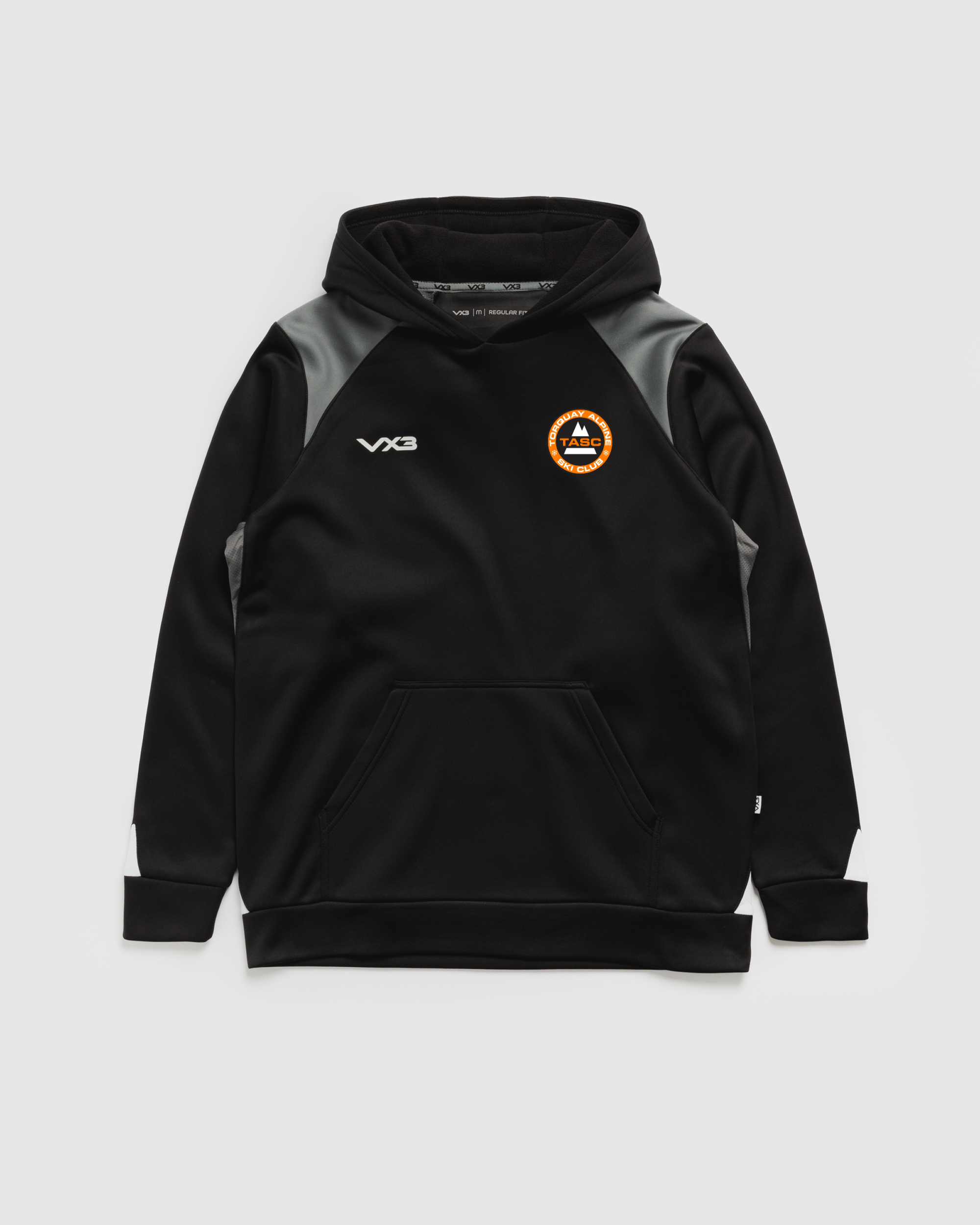 Torquay Alpine Ski Club Vertex Hoodie -Black/Grey/White