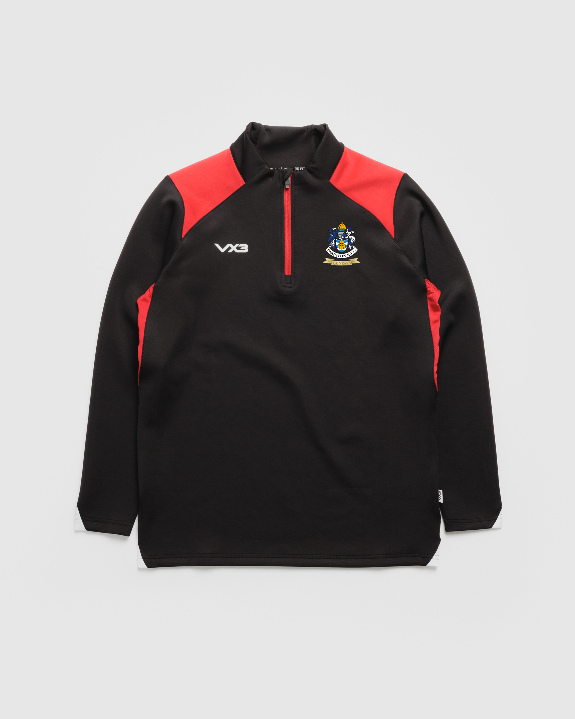 Paignton RFC  Vertex Youth Quarter Zip -Black/Red/White