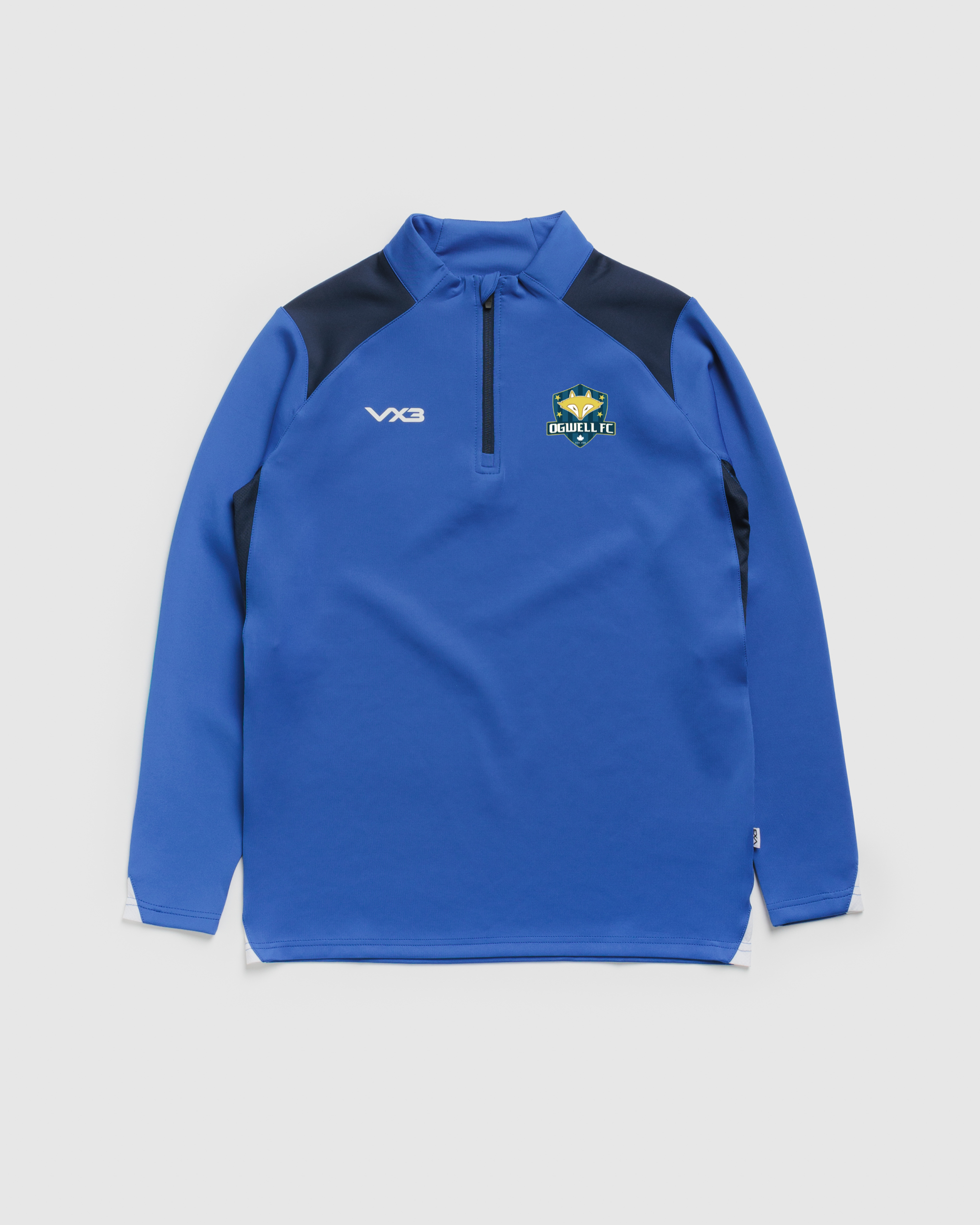 Ogwell Youth FC  Vertex Quarter Zip -Royal/Navy/White - COACHES