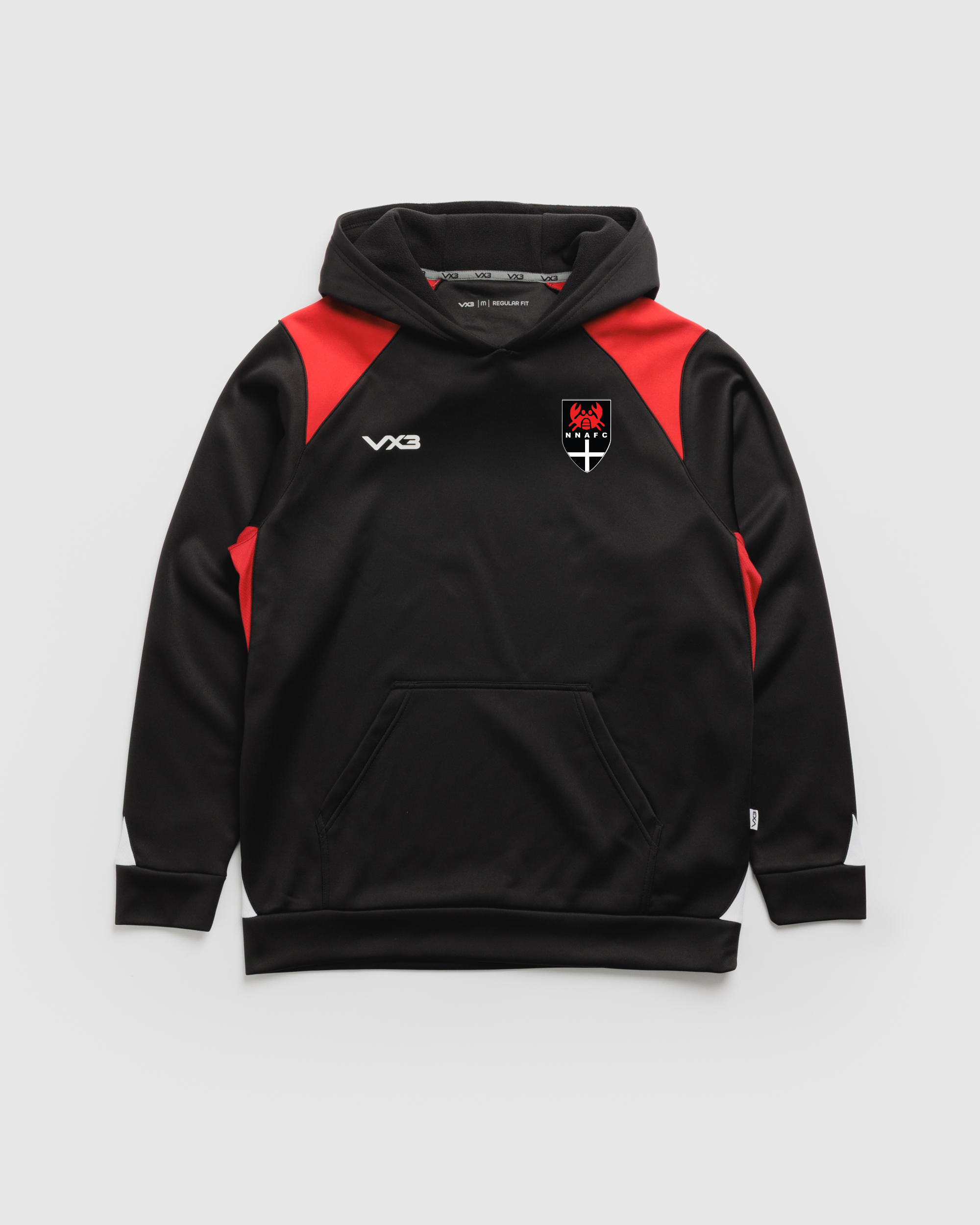 Newlyn Non-Athletico Vertex Hoodie -Black/Red/White