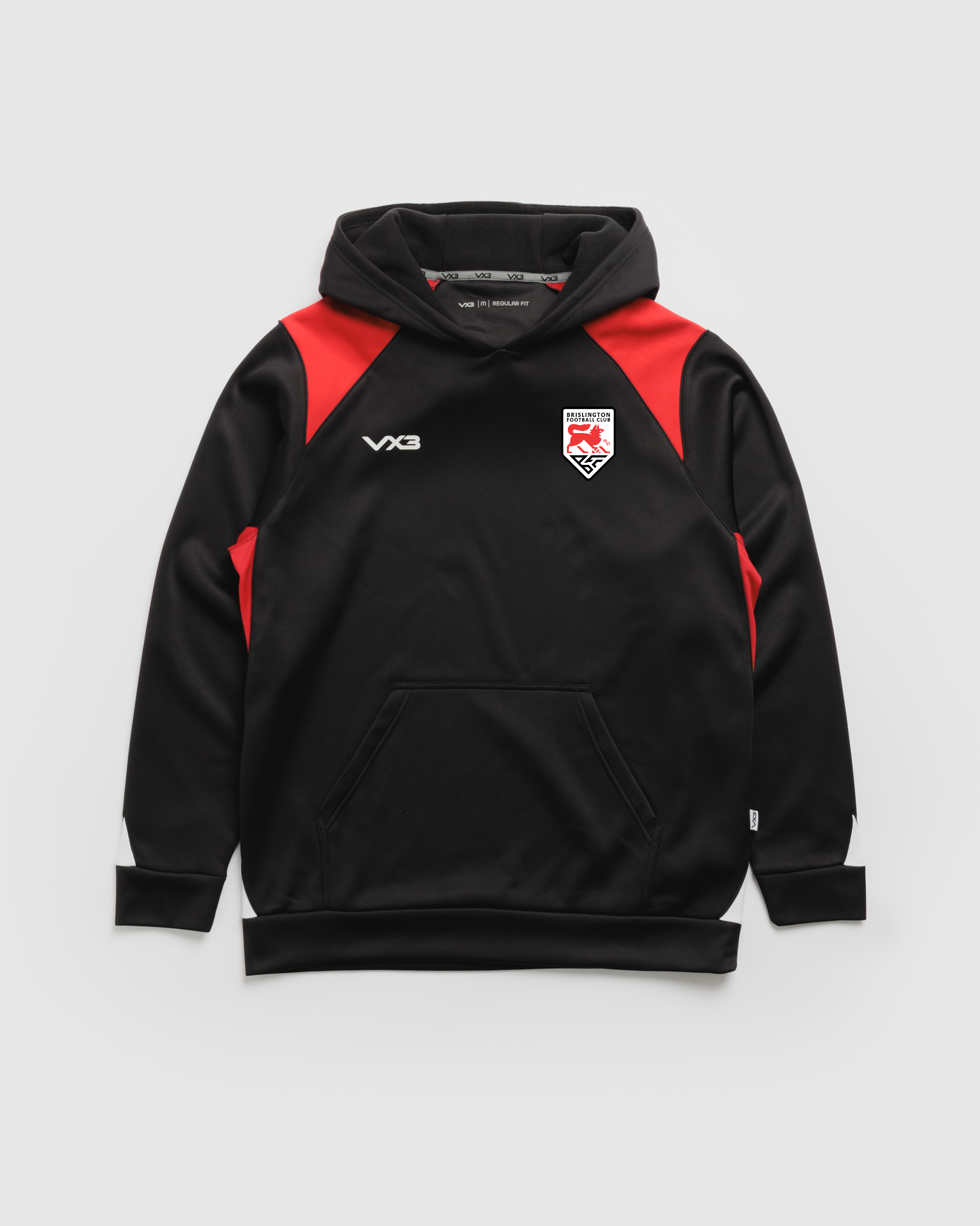 Brislington FC Vertex Youth Hoodie -Black/Red/White
