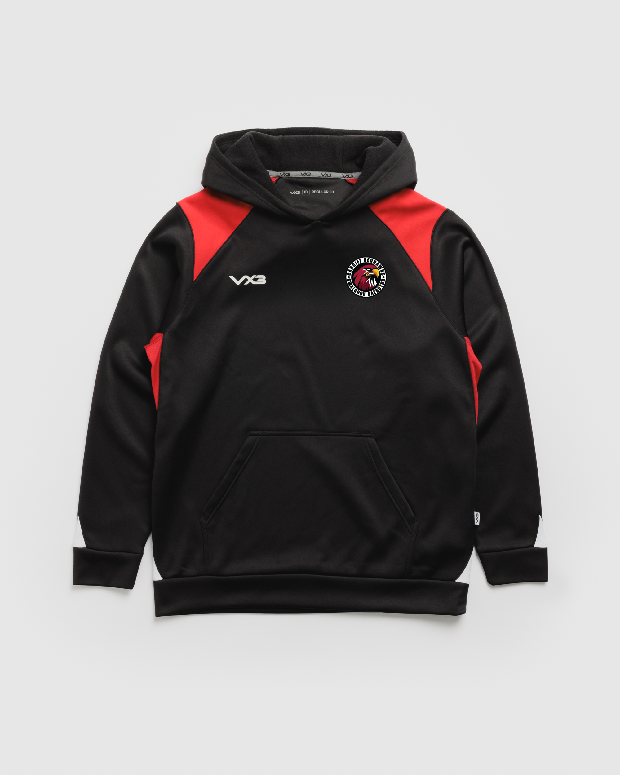 Red Hawks Ice Hockey Vertex Hoodie -Black/Red/White