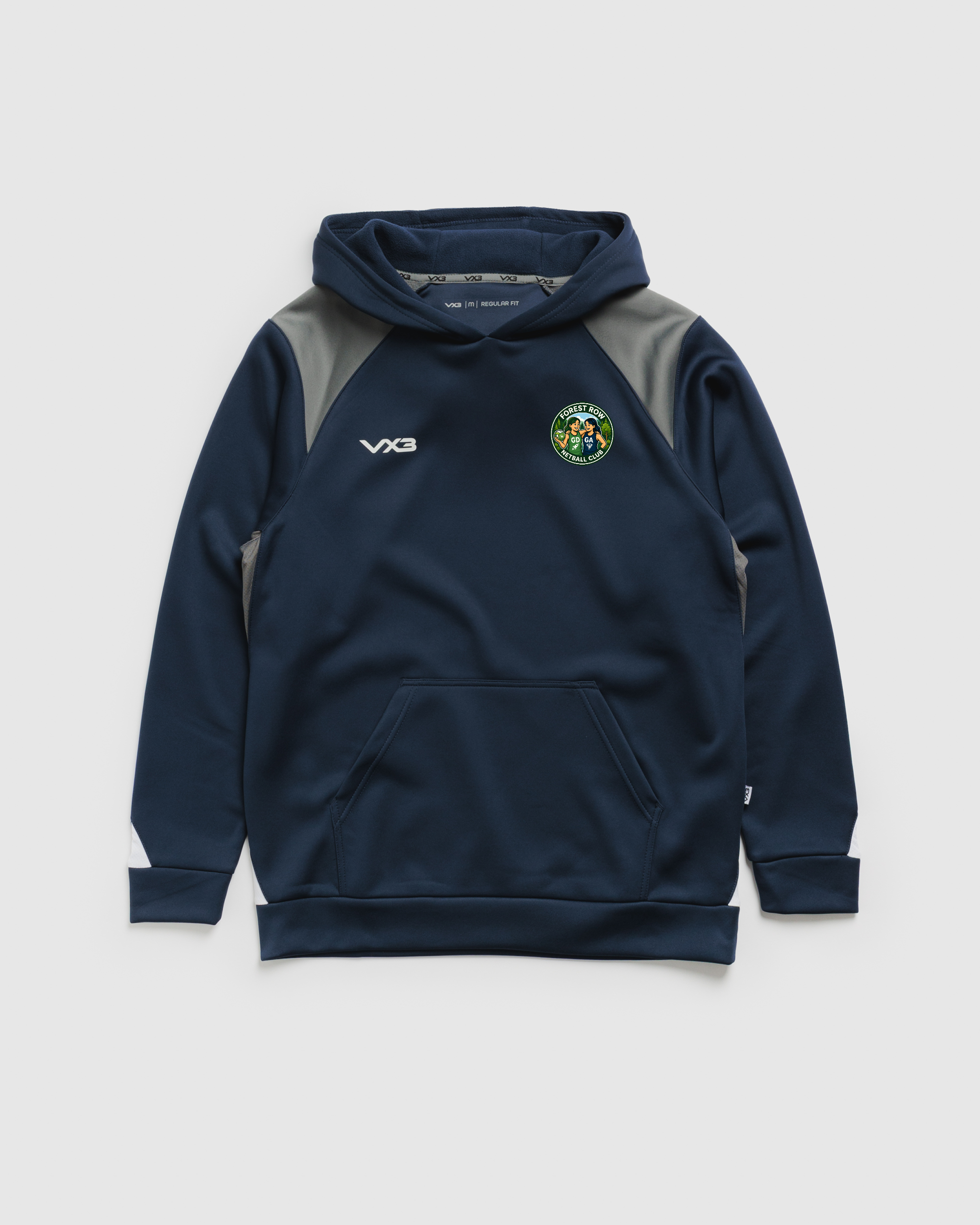 Forest Row Netball Club Vertex Hoodie -Navy/Grey/White