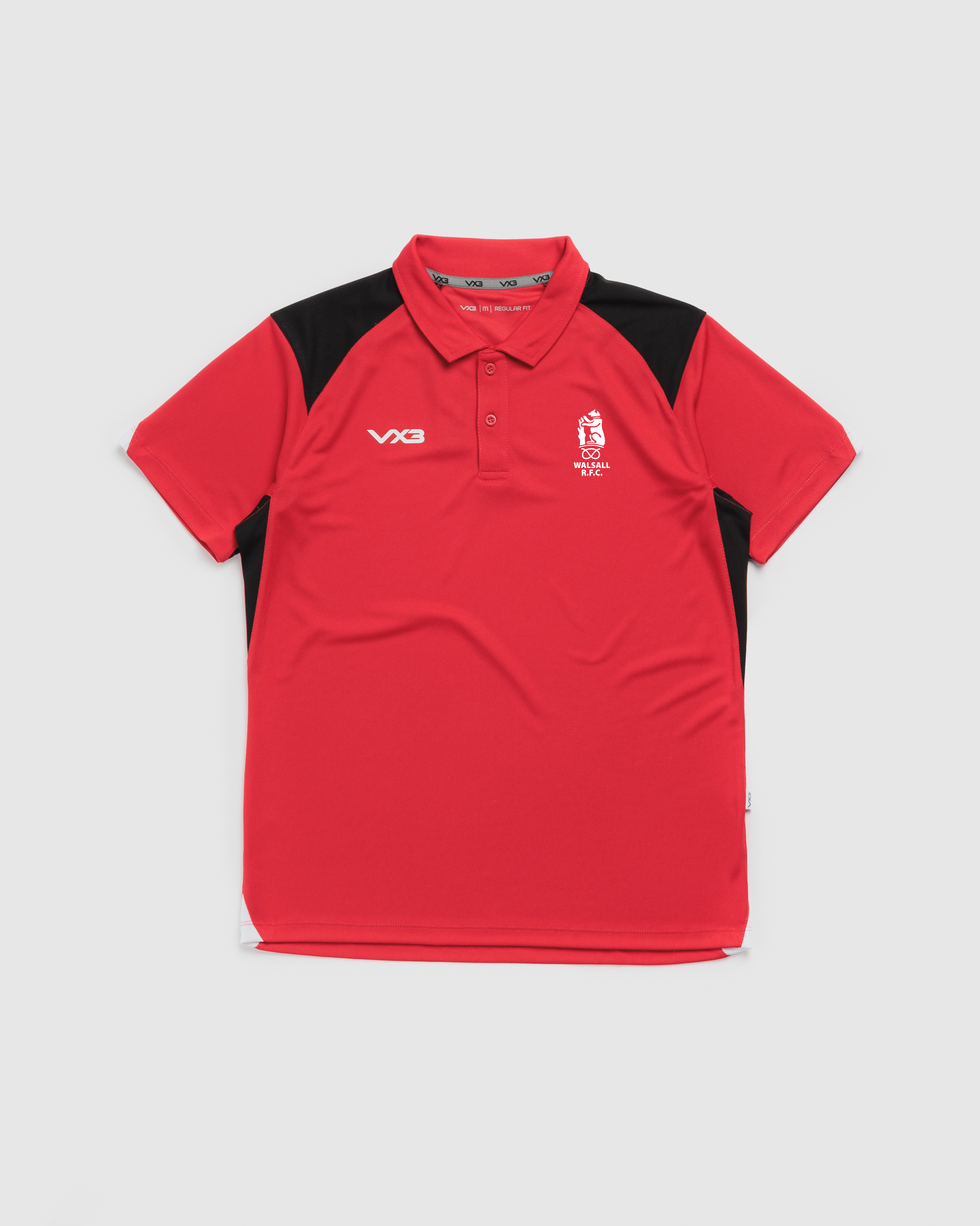 Walsall RFC Vertex Polo -Red/Black/White