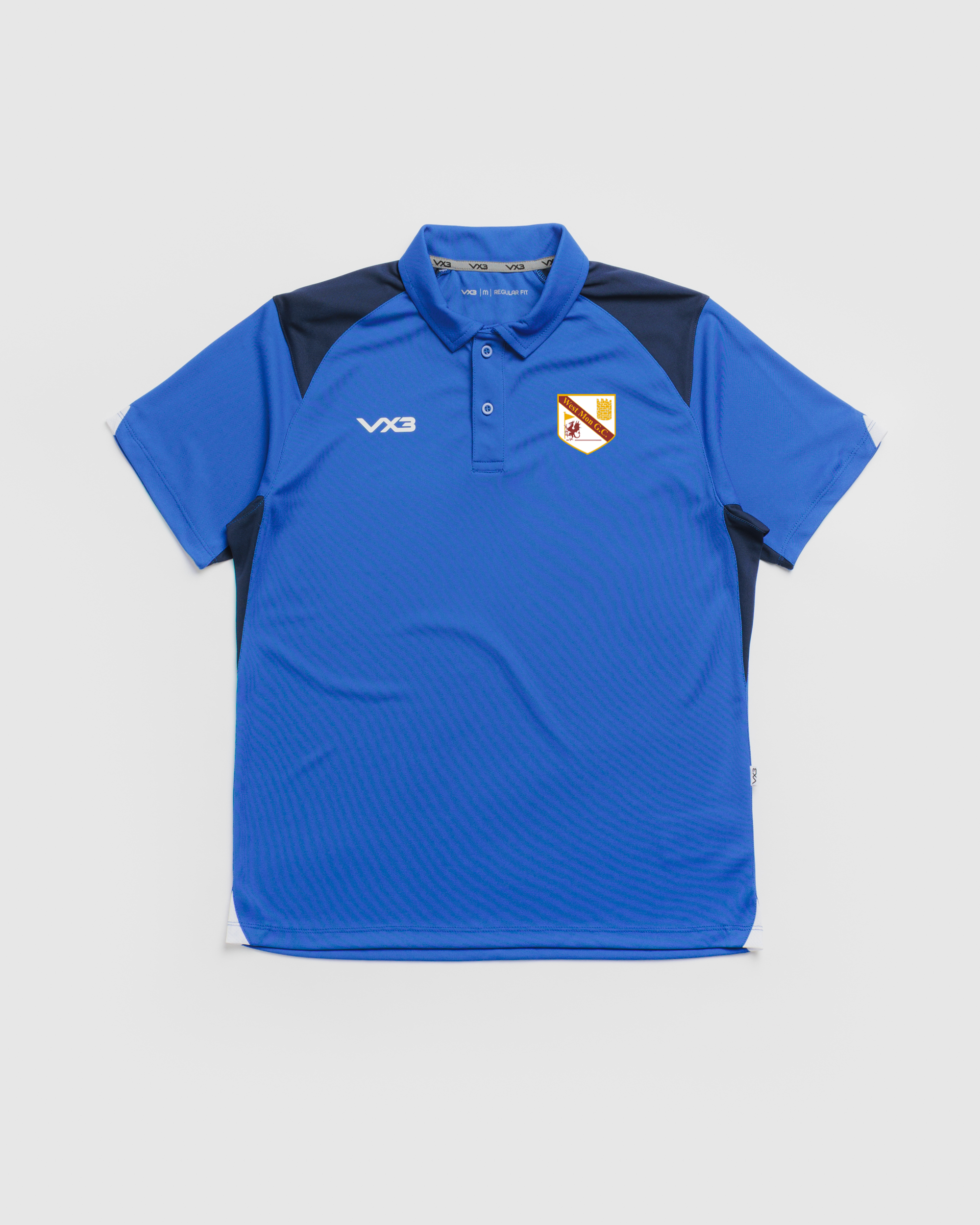 West Monmouthshire Golf Club Vertex Polo -Royal/Navy/White