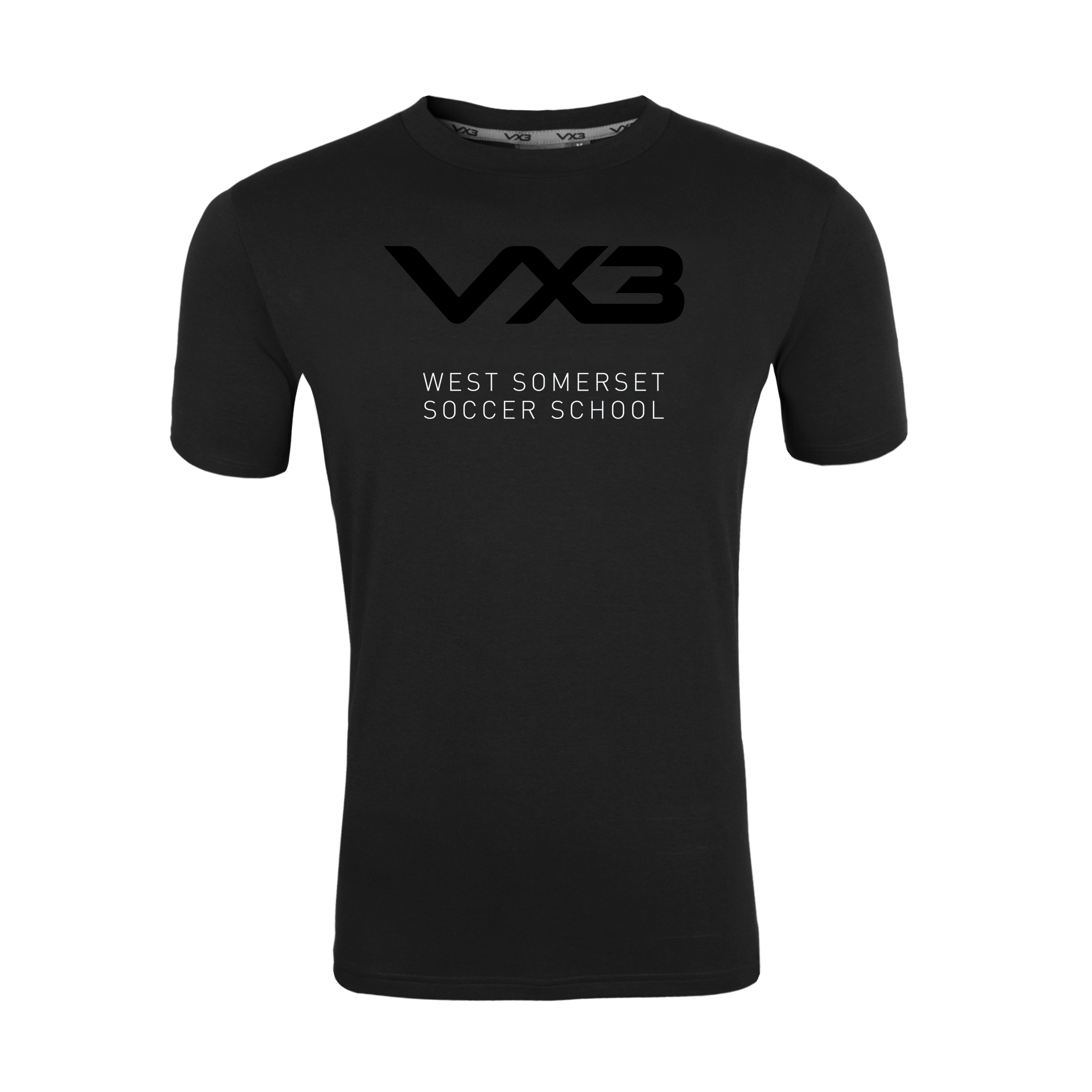 West Somerset Soccer School Black Invicta Tee