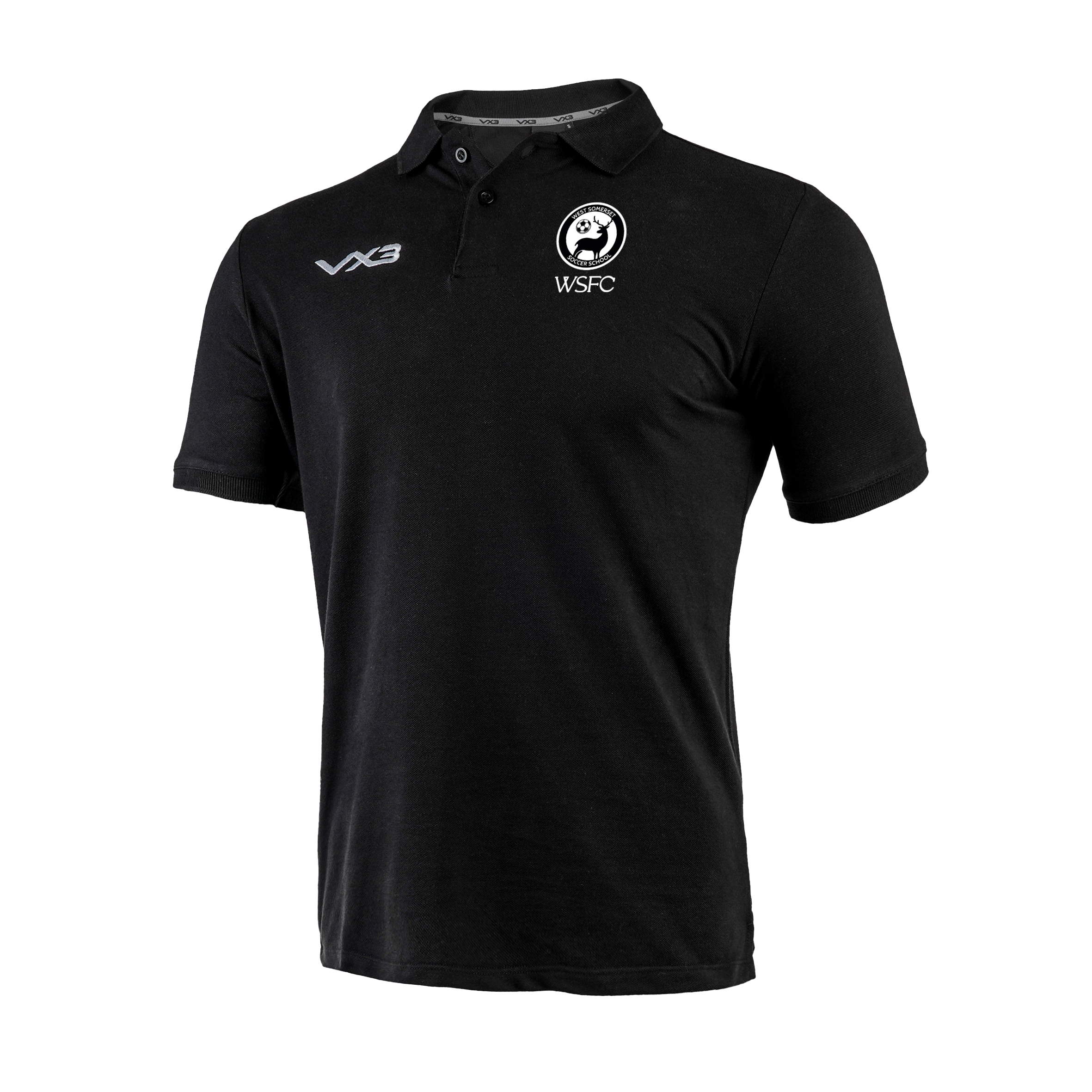 West Somerset Soccer School Black Primus Polo Shirt
