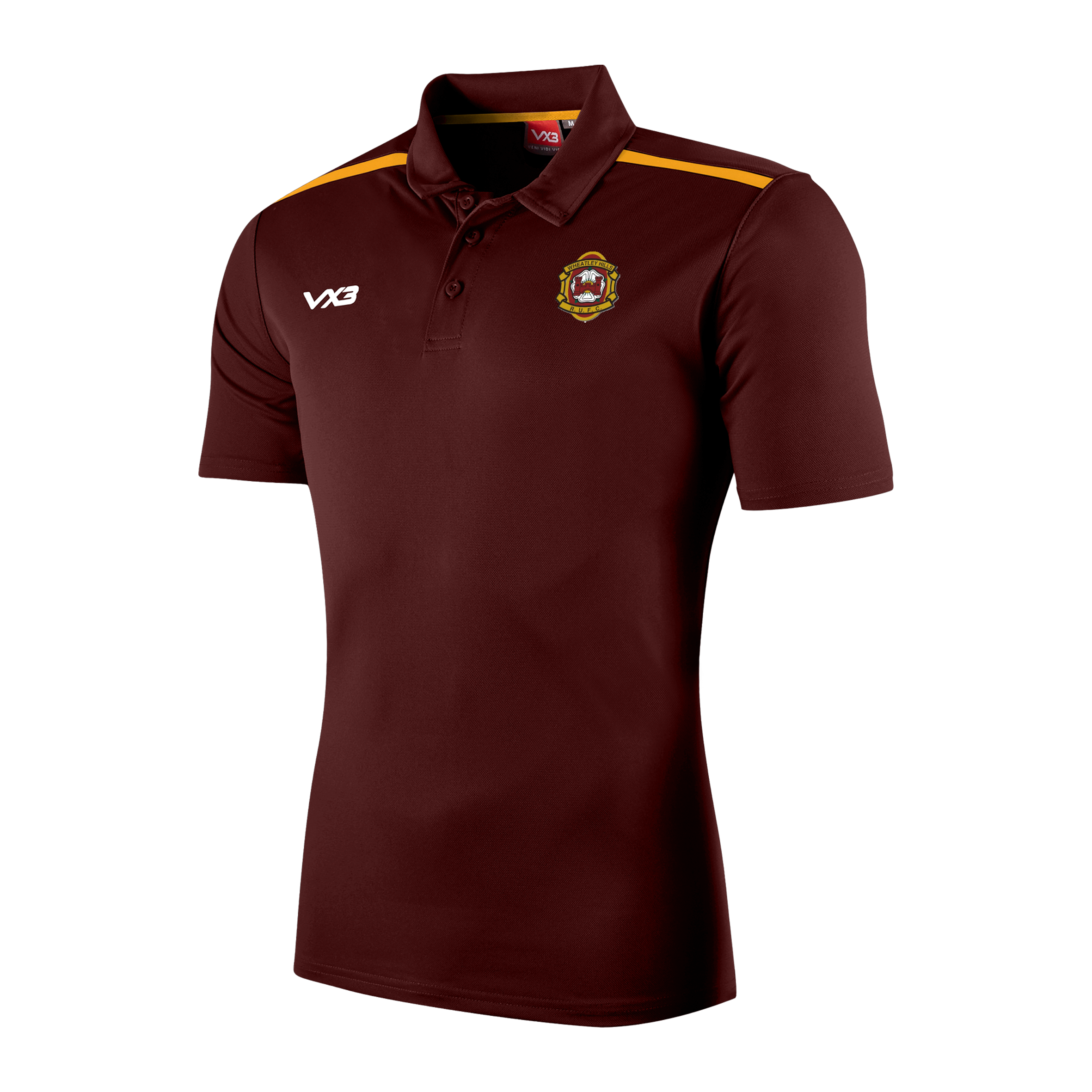 Wheatley Hills RUFC Fortis Polo Maroon/Amber