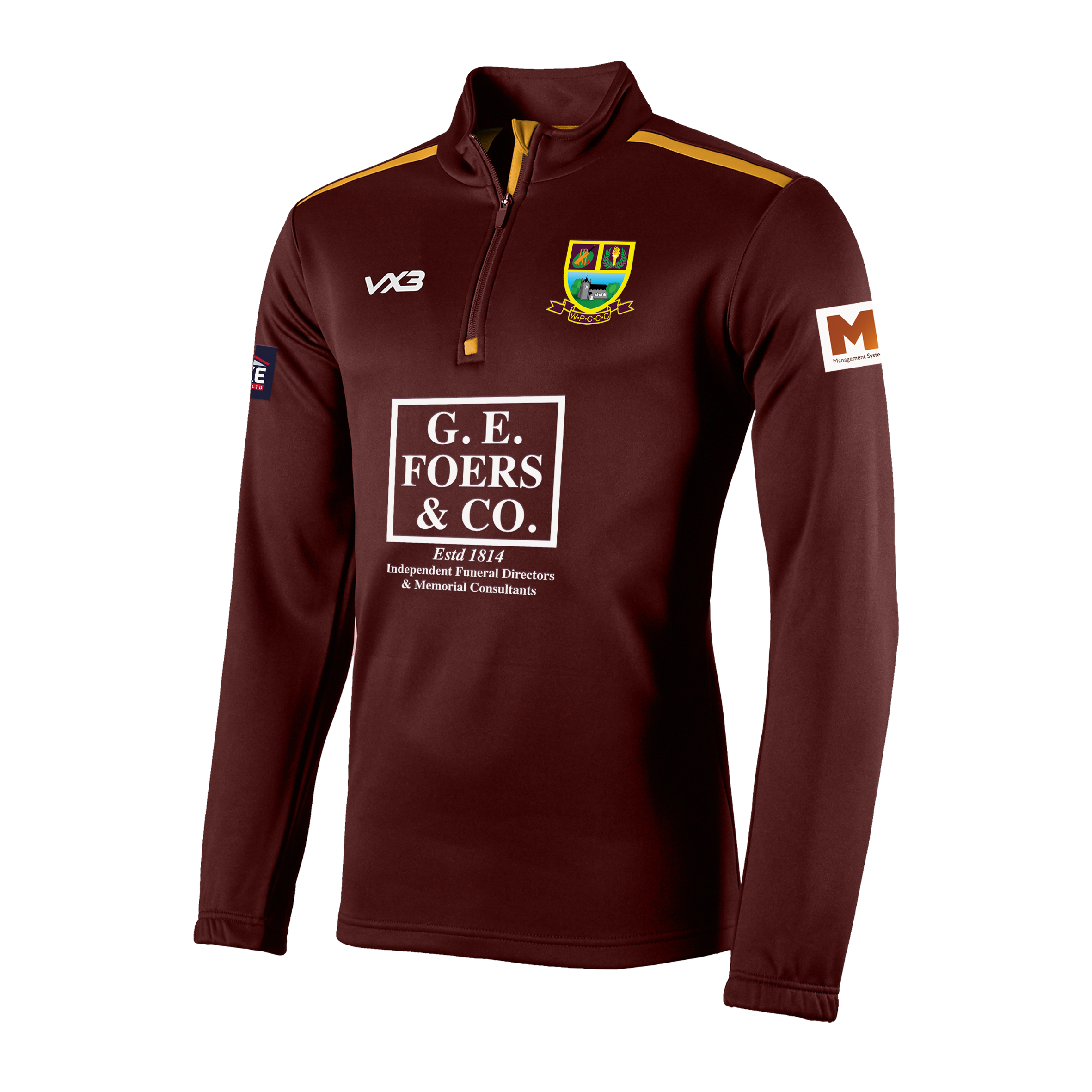 Whiston Parish Church Maroon Fortis Quarter Zip Sweat