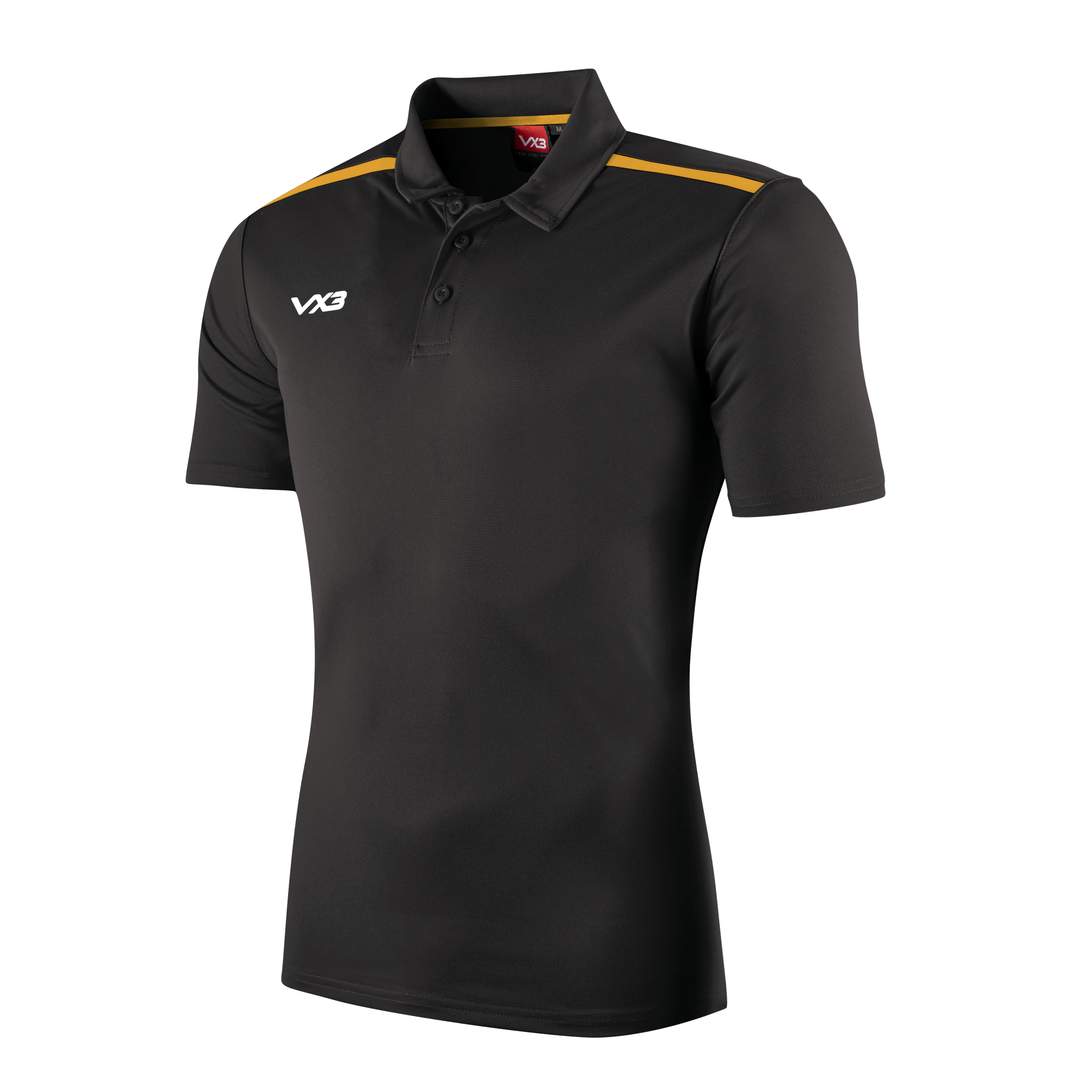Fortis Youth Polo Black/Amber