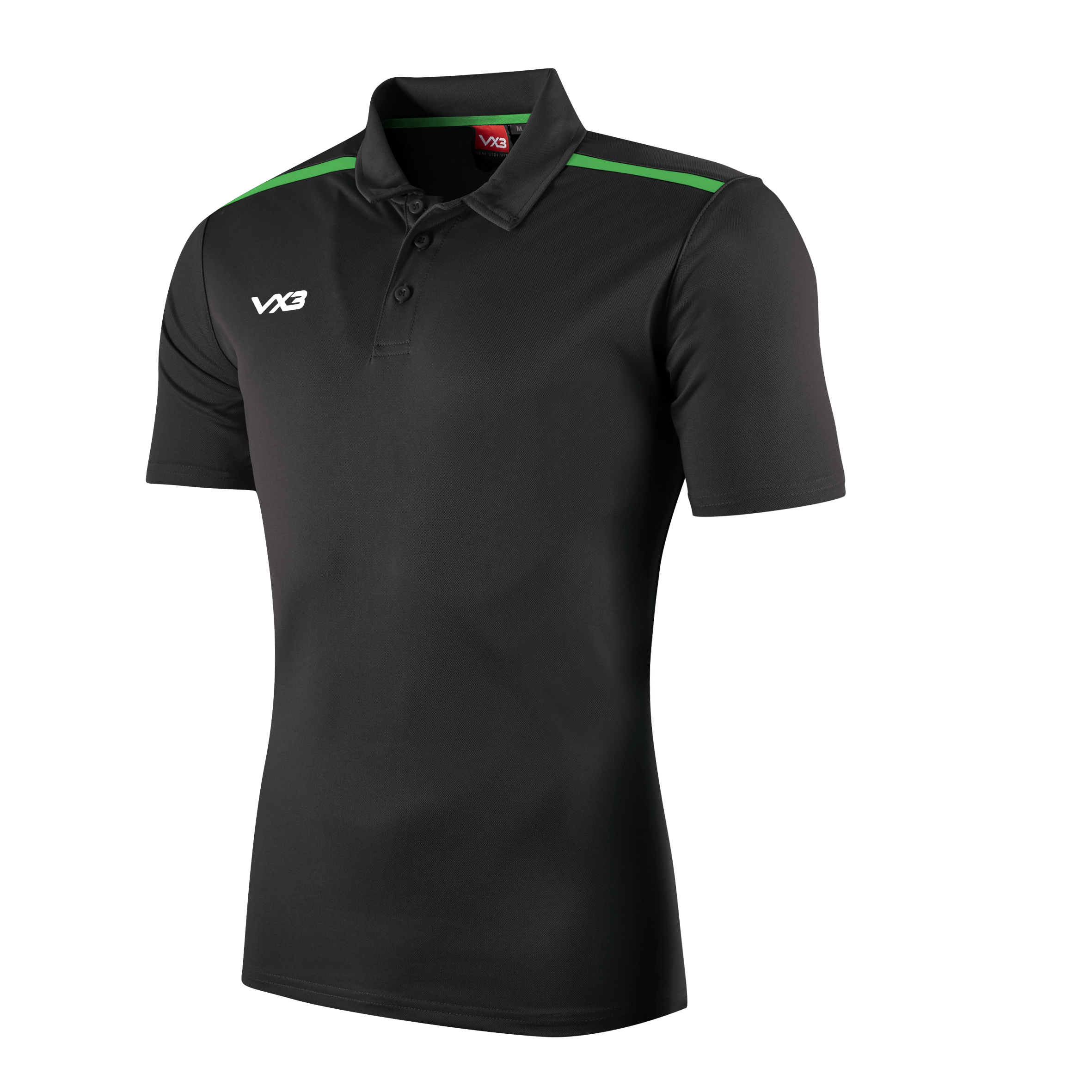 Fortis Youth Polo Black/Emerald