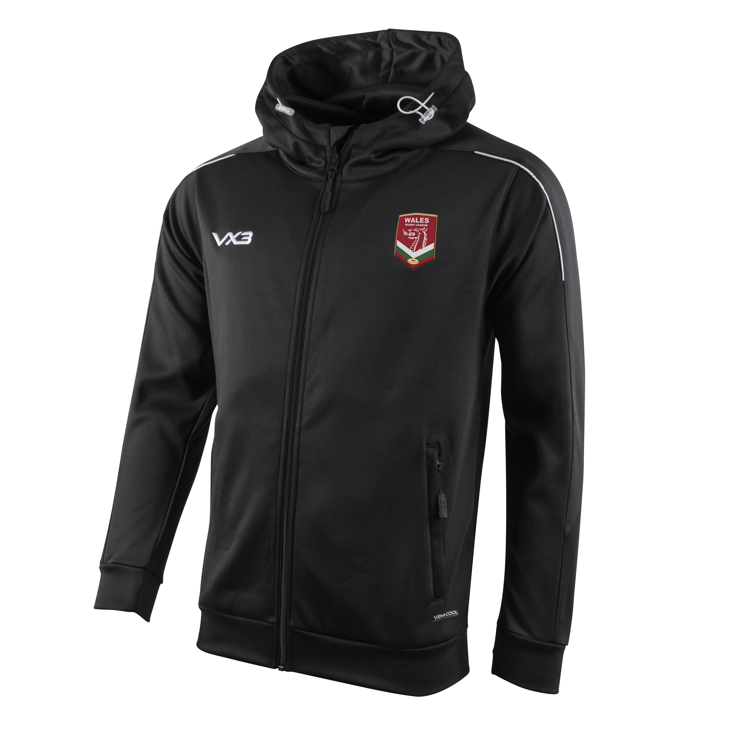 Wales Rugby League Pro Full Zip Hooded Sweat